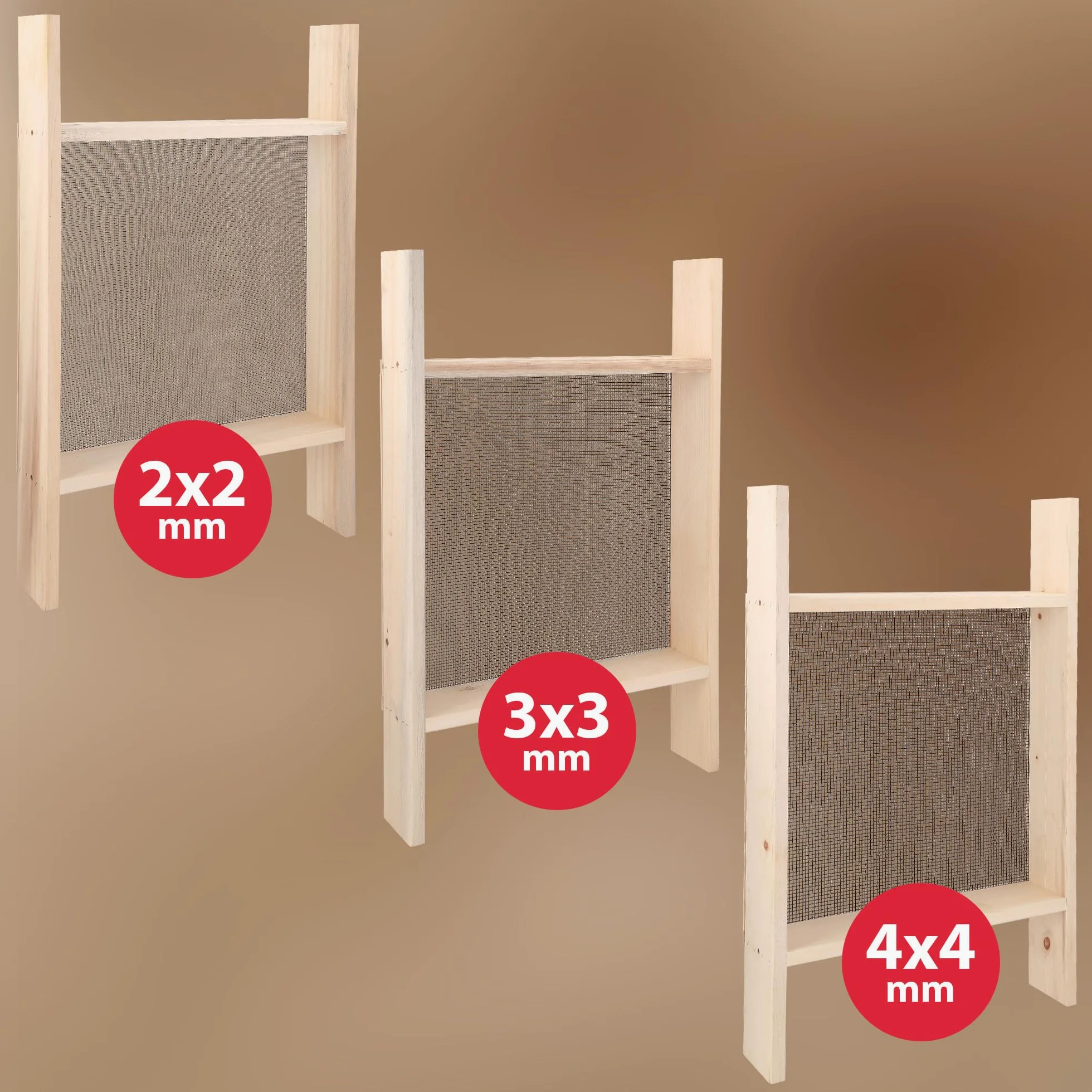 KOTARBAU Setaccio da Giardino 4x4 mm Acciaio Legno 80x50 cm per Terra Compost