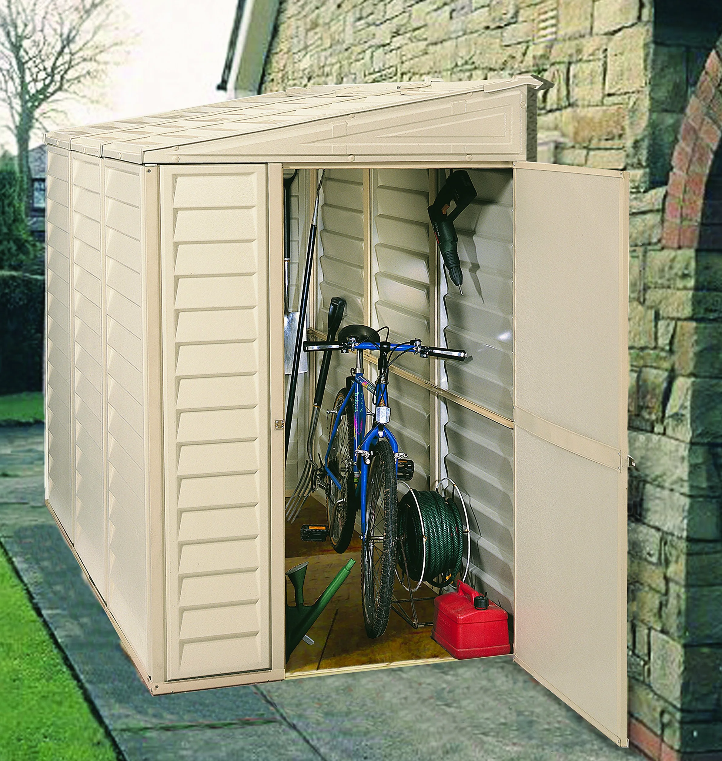 Duramax Plastica Sidemate Shed 1.2 x 2.4 m Avorio