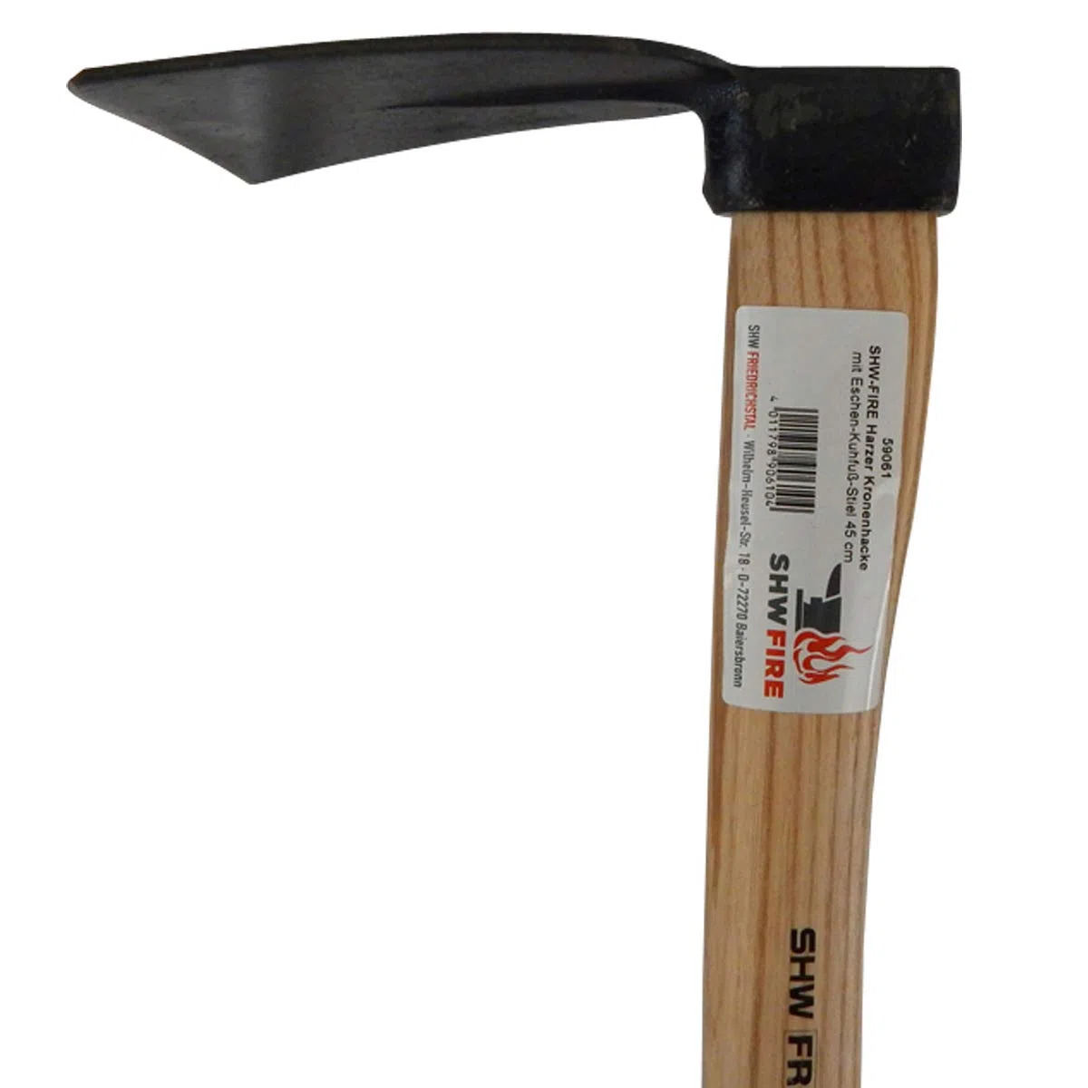 Zappa da giardino SHW-FIRE - Zappa Harzer forgiata in metallo, lama affilata, manico da 45 cm incluso, ideale per lavori di giardinaggio