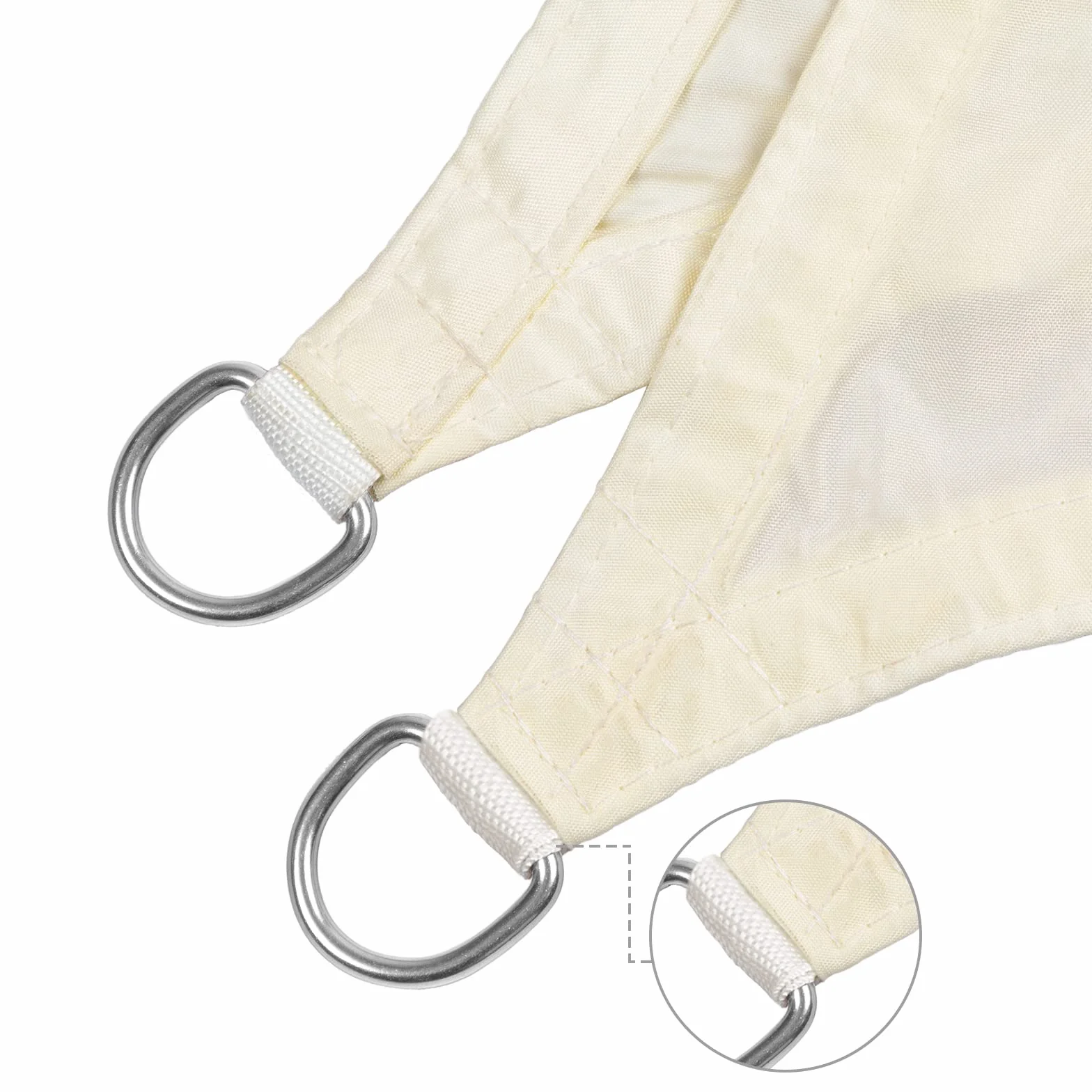 Tenda Parasole LARMNEE PES 3 x 4 m Vela Ombreggiante 93% UV Resistente all'Acqua 1000 mm Beige
