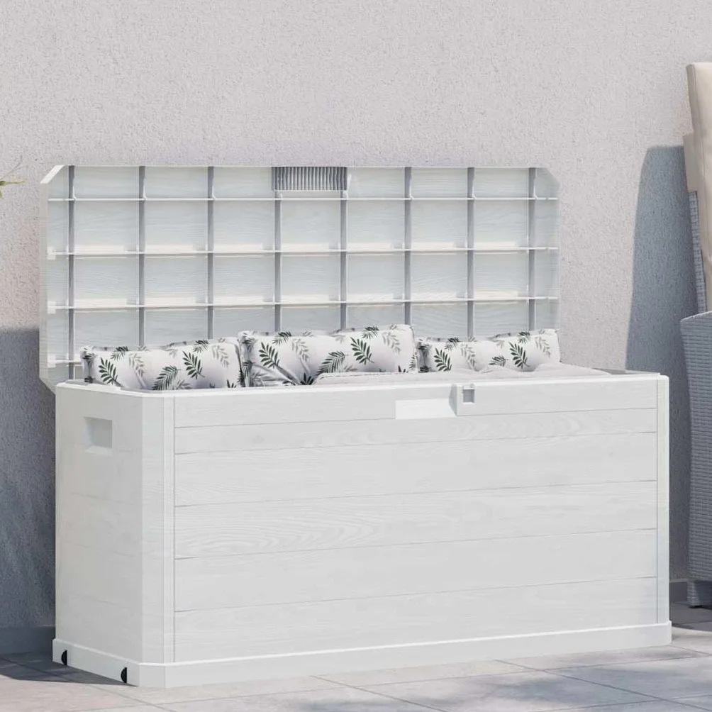 vidaXL Baule da Giardino 280 L Grigio Chiaro Cassetta Contenitore Cassapanca
