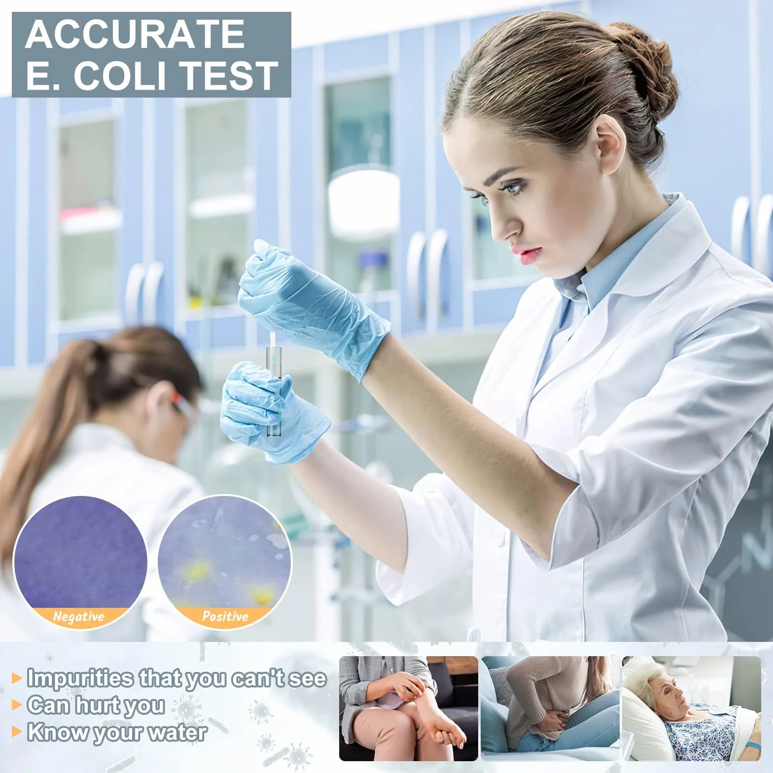 Tester dell'acqua potabile – 102 x 19 indicatori strisce per test dell'acqua potabile – facile verifica della qualità dell'acqua – Strisce per test dell'acqua con durezza, piombo, ferro, rame
