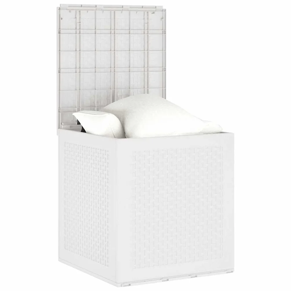 vidaXL Scatola di Stoccaggio Bianco 55x53x57 cm Polipropilene da Giardino e Terrazza Resistente alle Intemperie