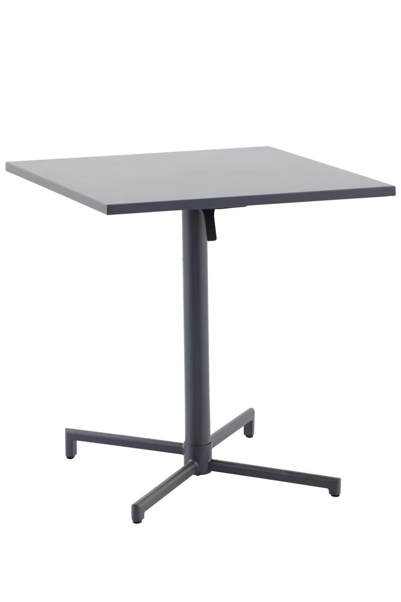 METRO Professional Tavolo da bistrot pieghevole Aveiro, acciaio, 70 x 70 cm, quadrato, grigio scuro