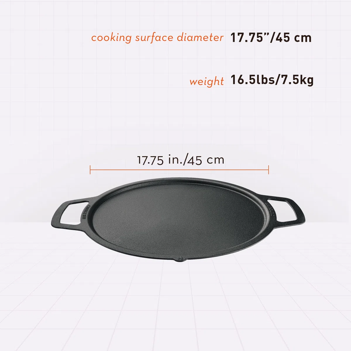 Solo Stove Top Bistecchiera in ghisa per Bonfire e Yukon | Top da cottura per braciere, Accessorio da camino, Superficie di cottura: 44,4 cm, Peso: 7,5 kg