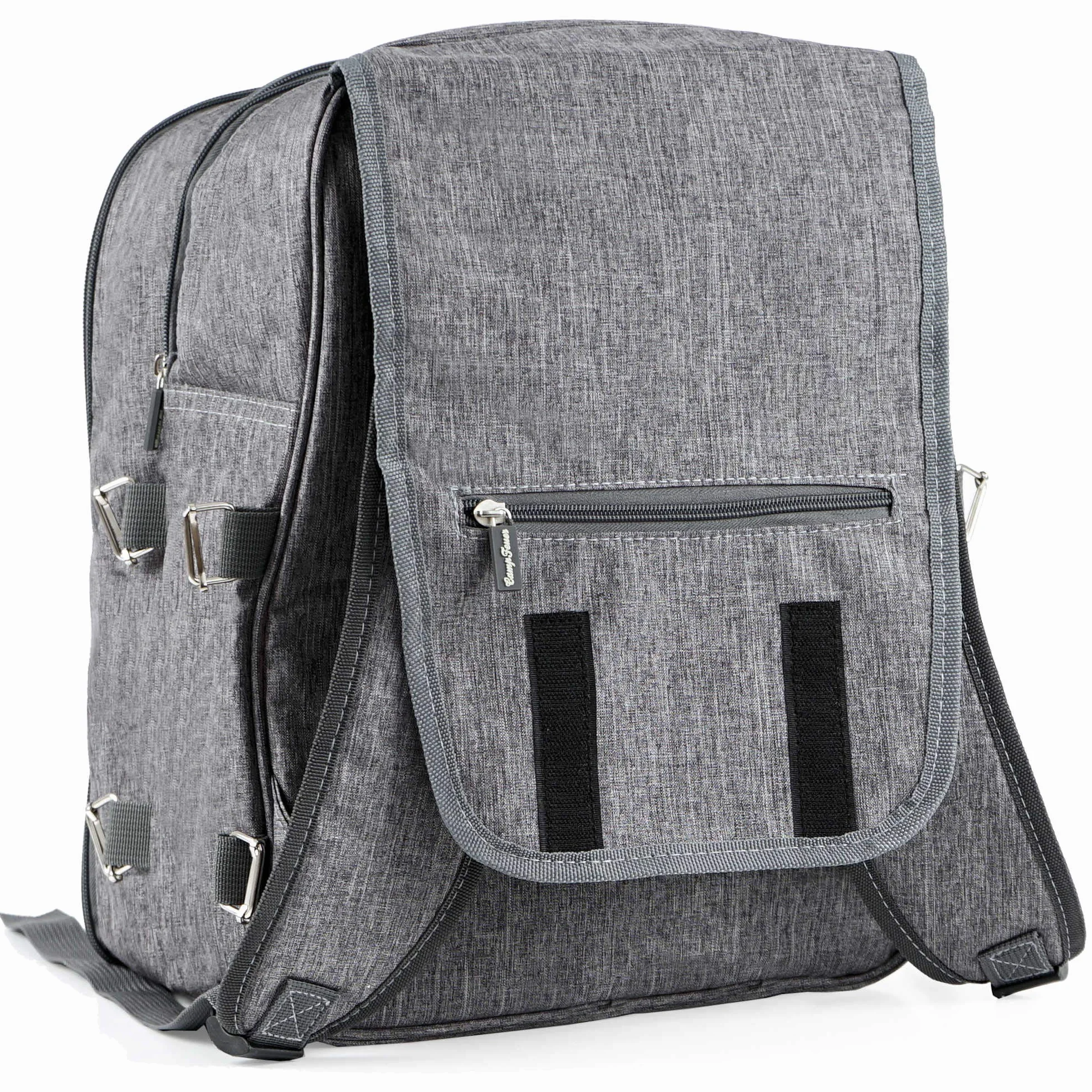 CampFeuer Zaino da Picnic per 4 persone | Set per picnic da 32 pezzi | grigio | con supporto per bottiglie, coperta da picnic, grande scomparto termico, stoviglie e posate