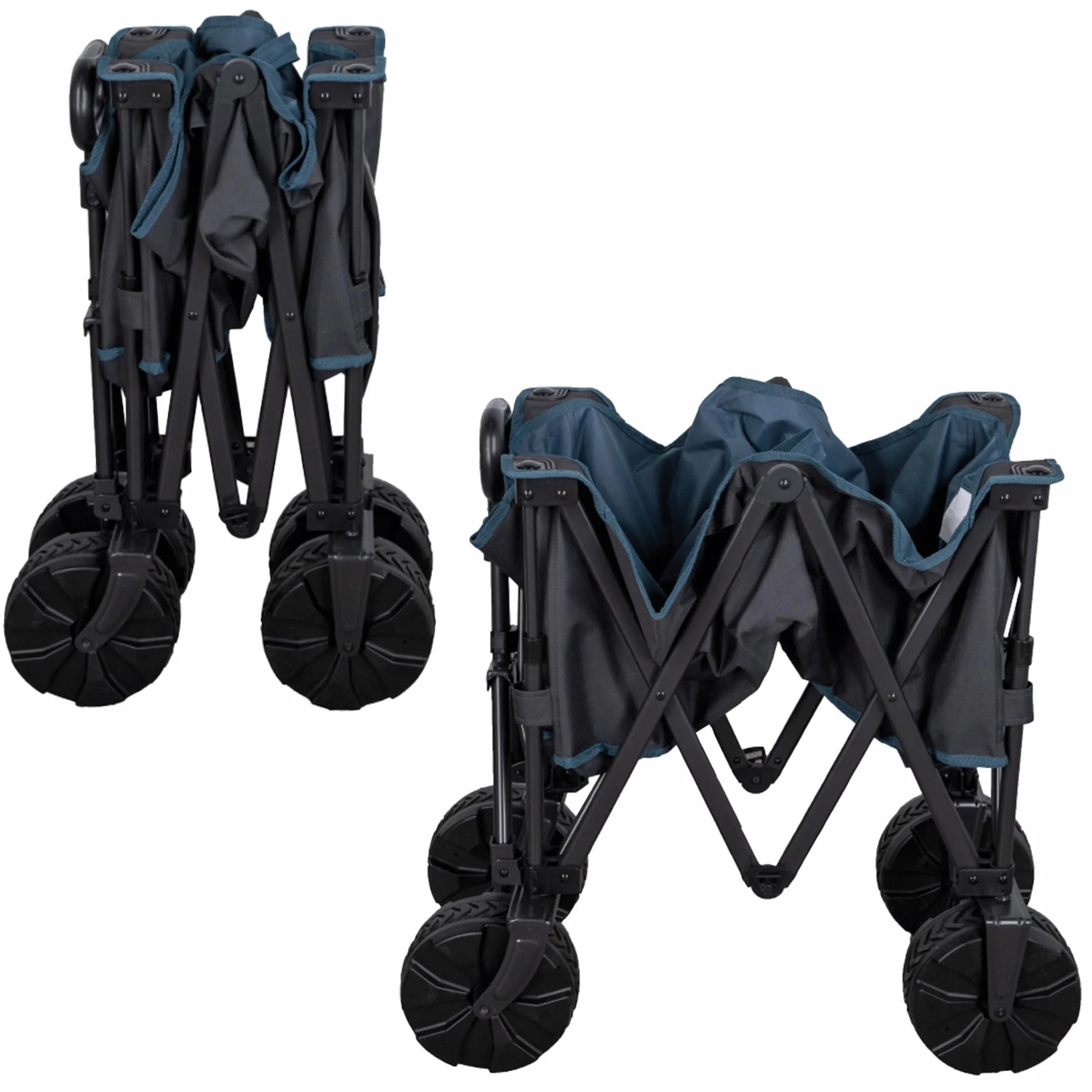 Aktive 62620 Carrello da trasporto pieghevole 91x49x99 cm con grandi ruote fuoristrada