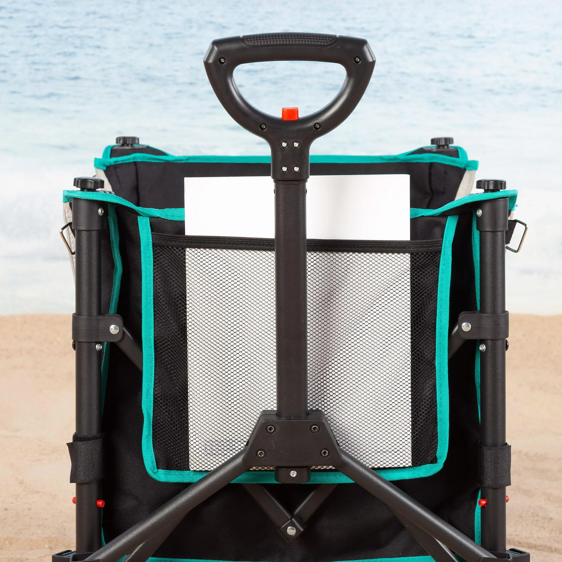 AKTIVE Carrello pieghevole da spiaggia ruote fuoristrada 60 kg acciaio poliestere 70x45x95 cm
