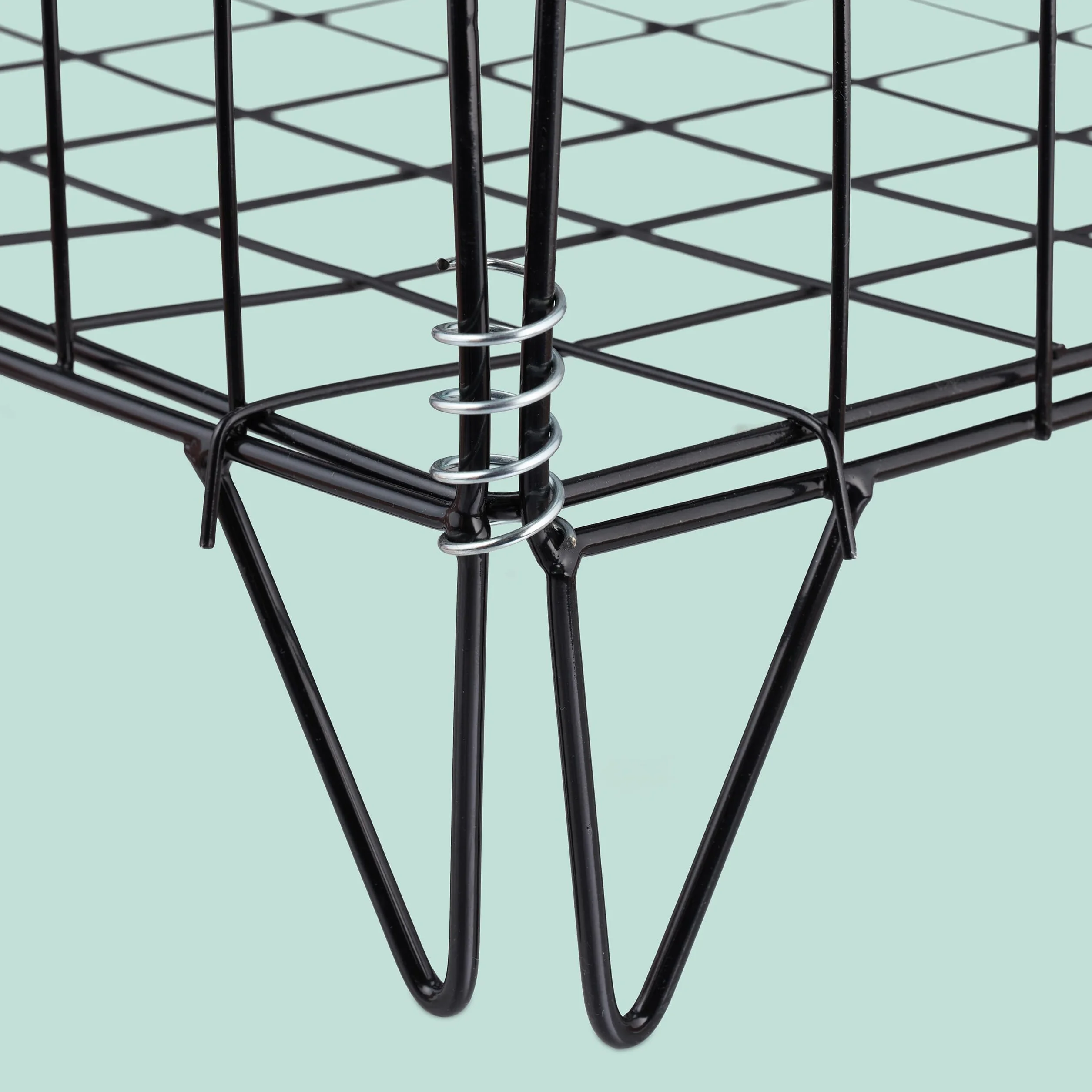 Relaxdays Compostiera in Metallo, per Compost da Giardino, Contenitore per Foglie e Fogliame, HLP: 48 x 46 x 46 cm, Nero