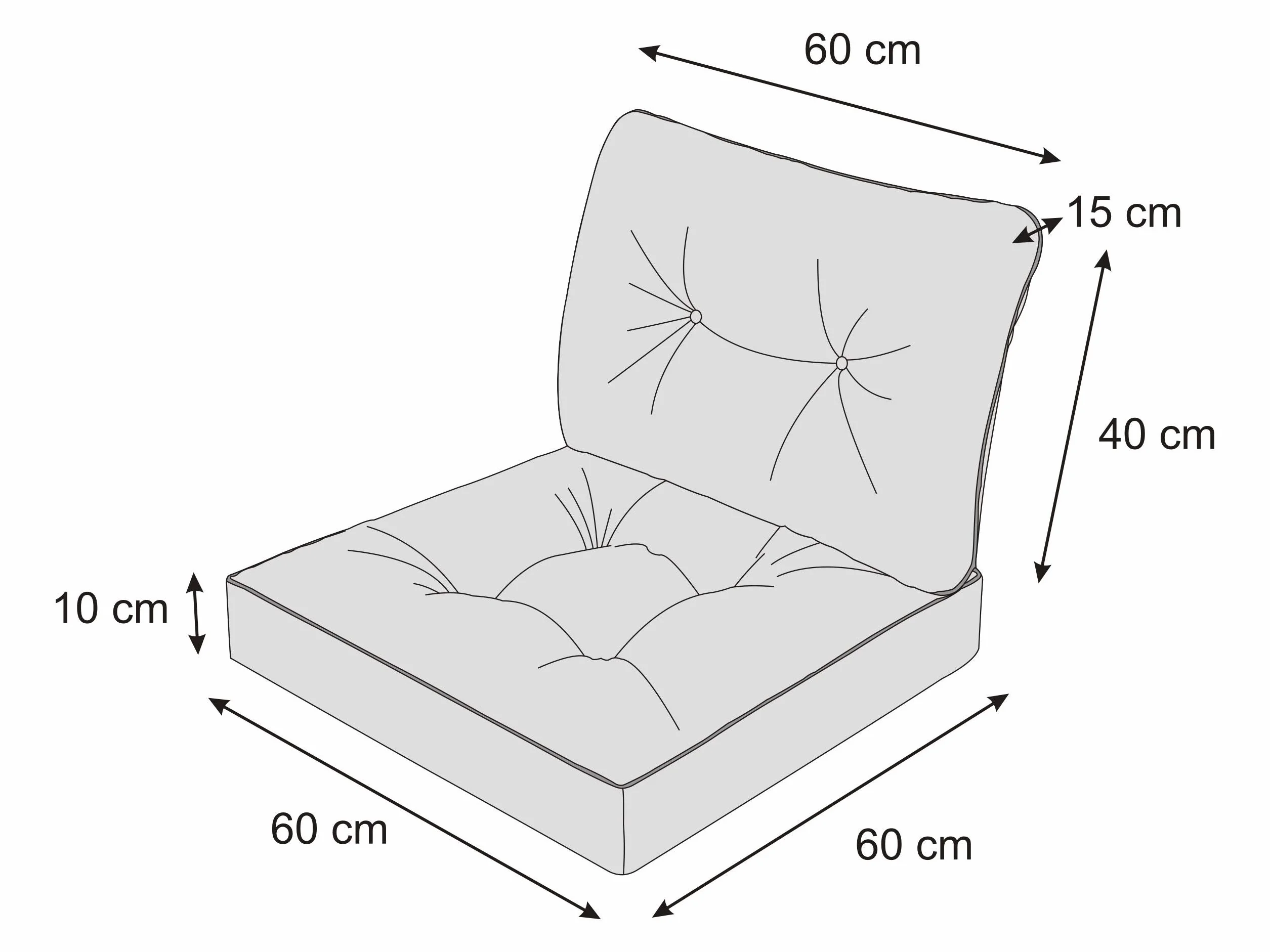 Cuscino da giardino Rataanmöbel Rataan