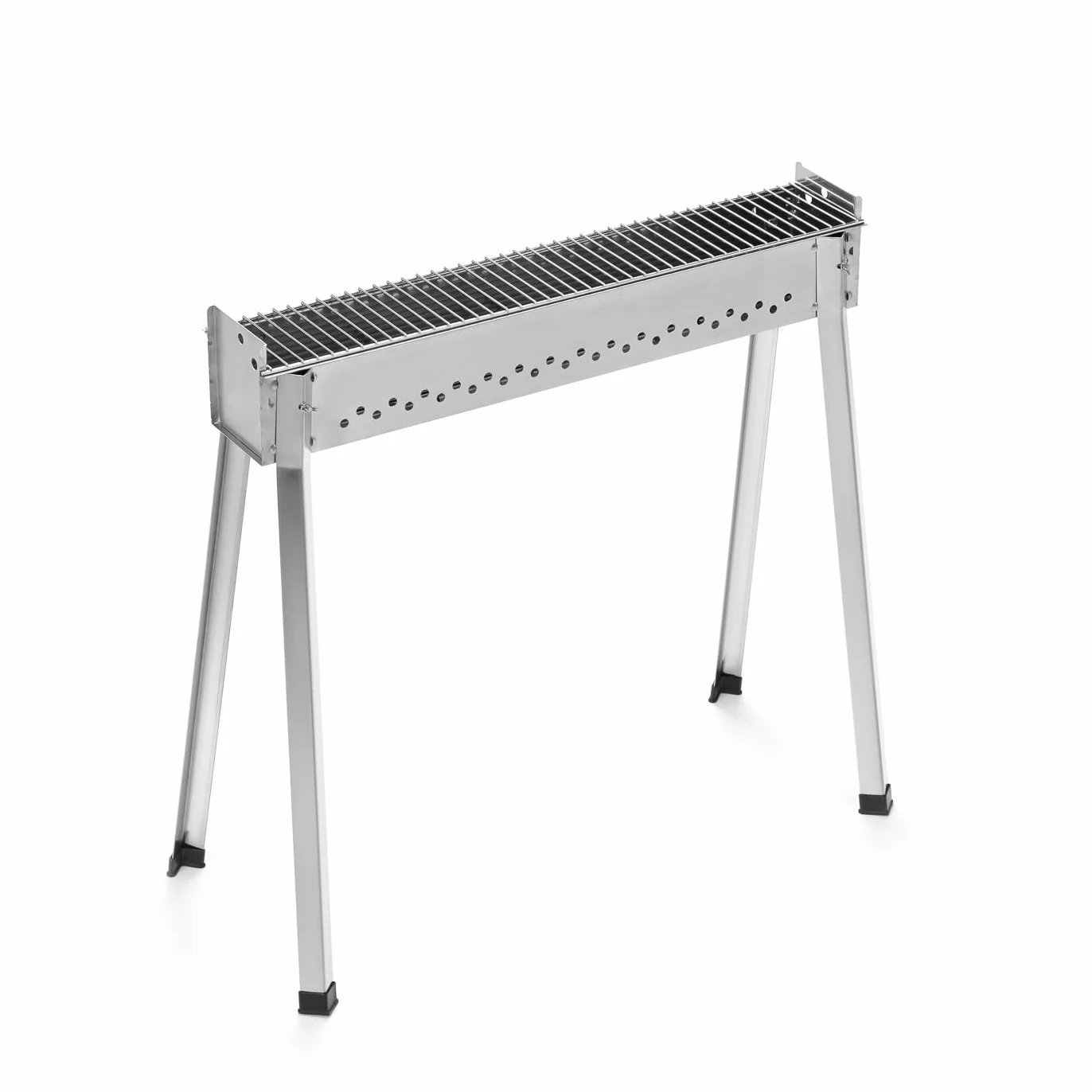 Barbecue w Akumulatorze Inox Professionalny do Arrosticini, Składany, Długi Grill na Szpikulce, na Zewnątrz