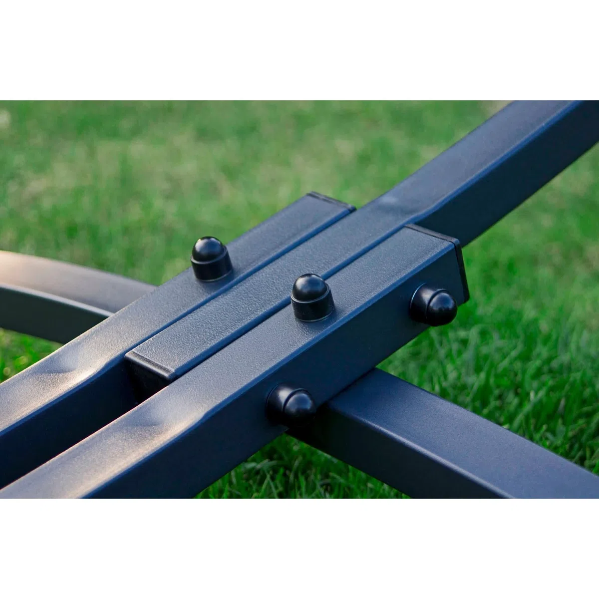 Potenza Supporto per Amaca in Acciaio 370 cm I Struttura Resistente Fino a 220 kg, Antiruggine, per 2 Persone, Ideale per Giardino, Terrazza I Telaio Universale per Amache Grandi, Colore Grafite
