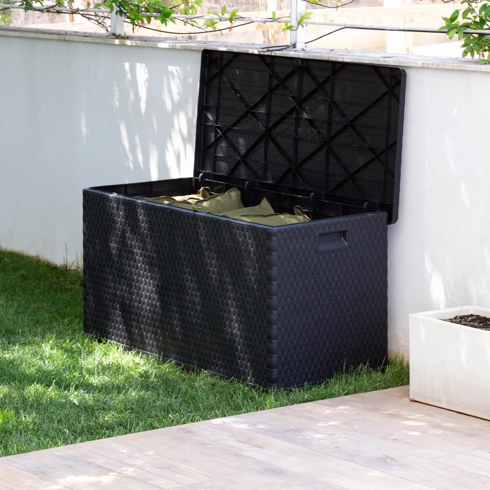 Toomax Multibox Rattan baule 420L plastica resistente antracite UV