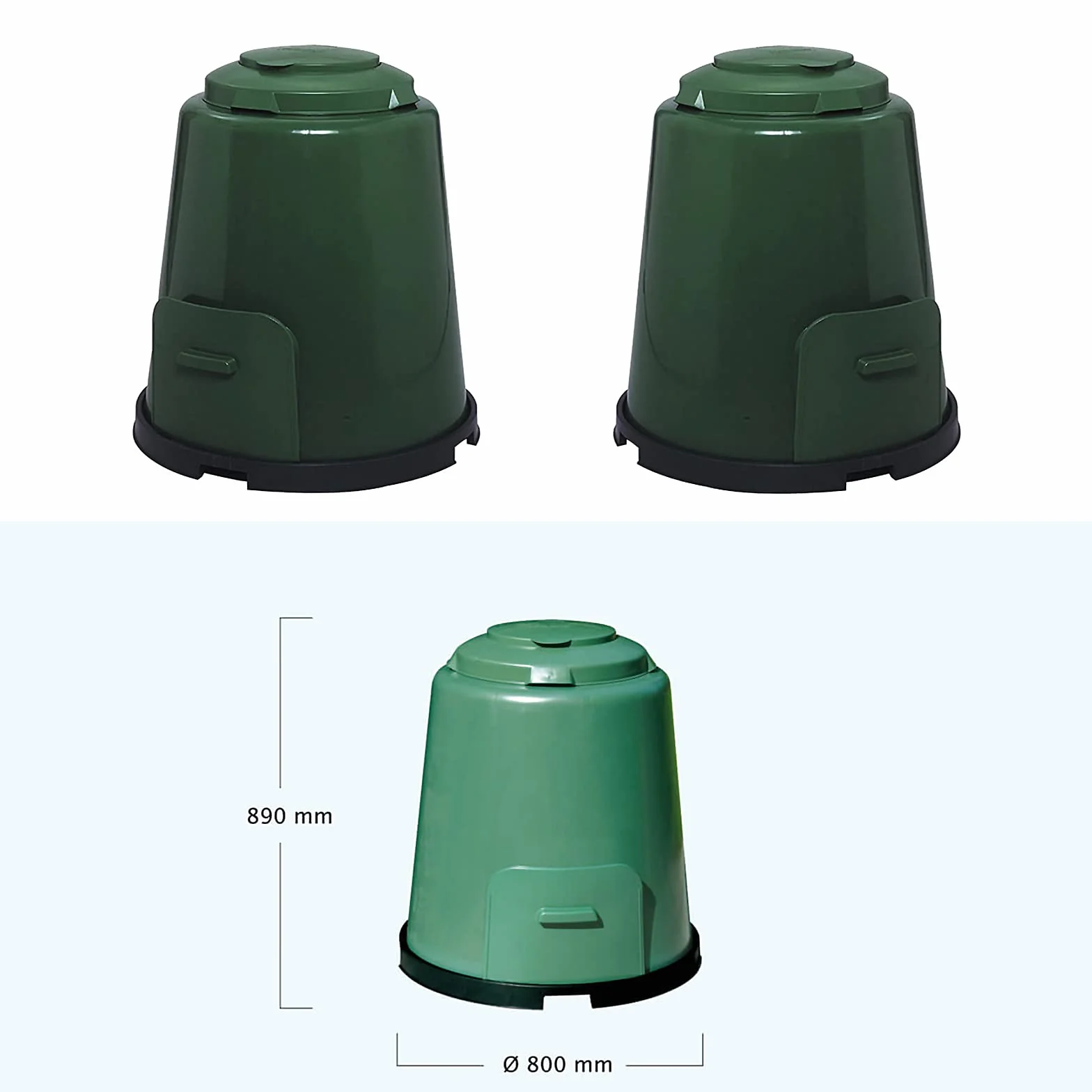 Contenitore Composter 'Circolare' Apertura Superiore E Inferiore per Prelievo Terriccio.