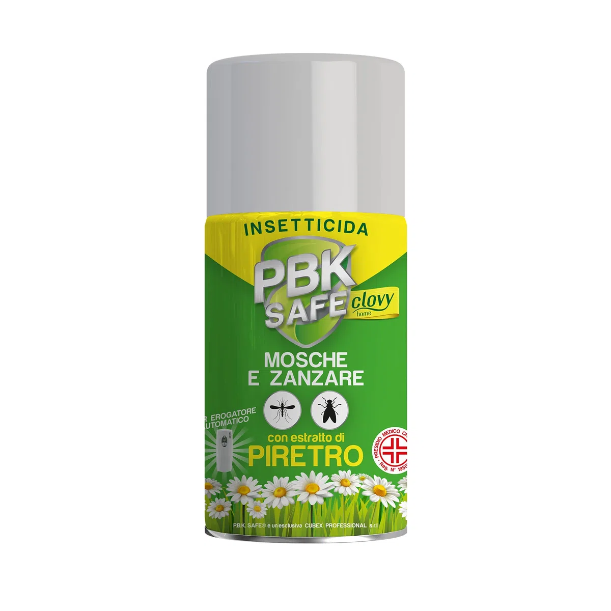 PBK SAFE Clovy Home INSETTICIDA AEROSOL 250 ML con PIRETRO NATURALE stop a MOSCHE E ZANZARE (6 BOMBOLE + EROGATORE)
