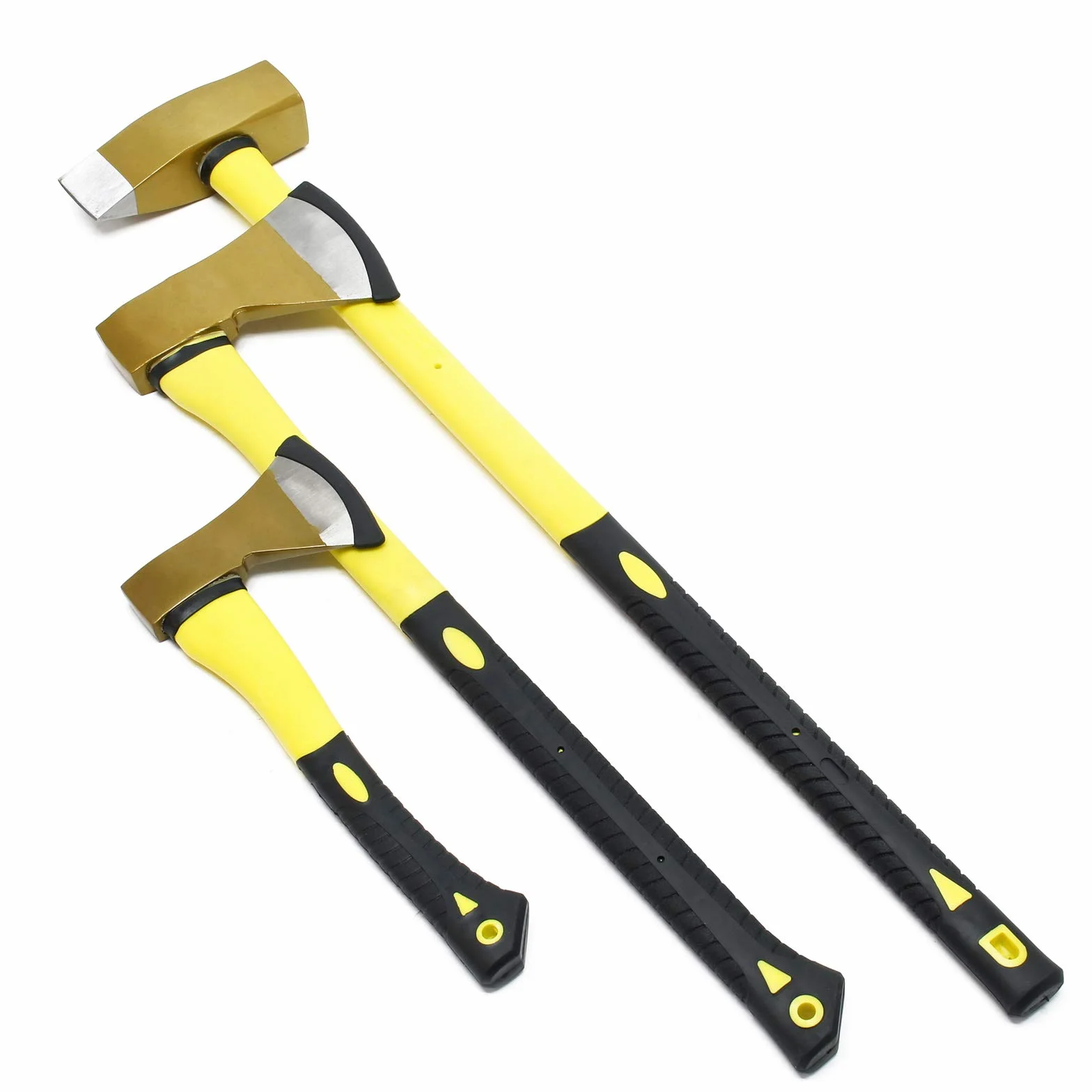 Wiltec Mazze Spaccalegna Set 3 Martello Ascia Accetta Lame Acciaio Carbonio Manici Antiscivolo