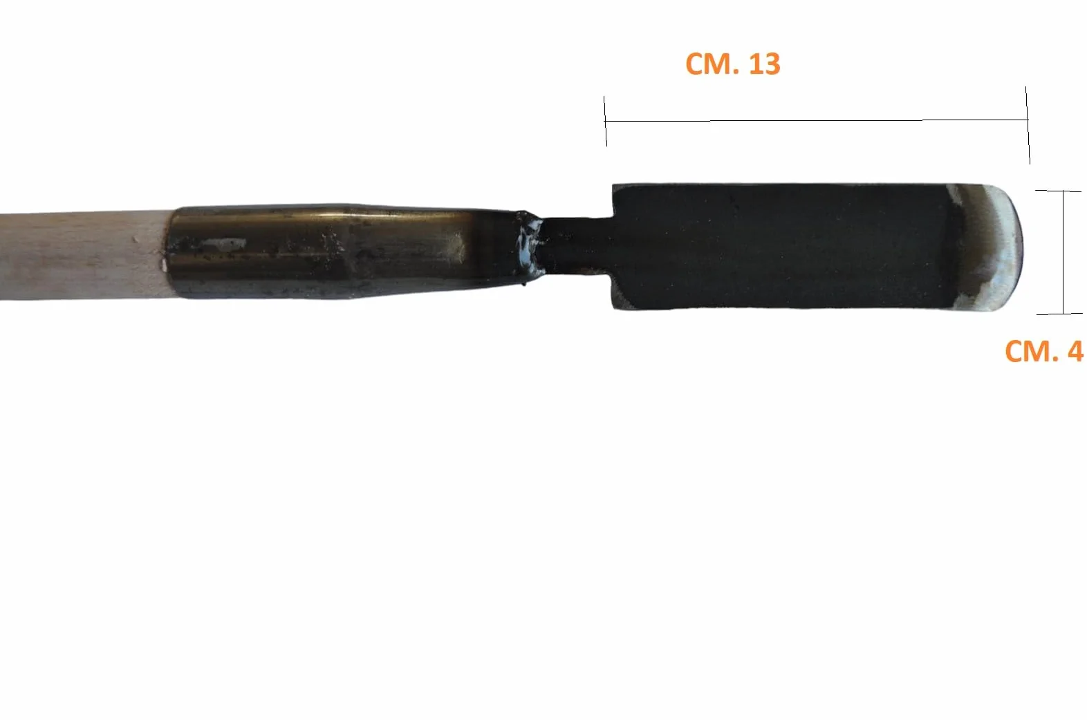 Vanghetto per tartufi punta paletta grande MOD. Abruzzo Molise con manico in faggio cm. 60