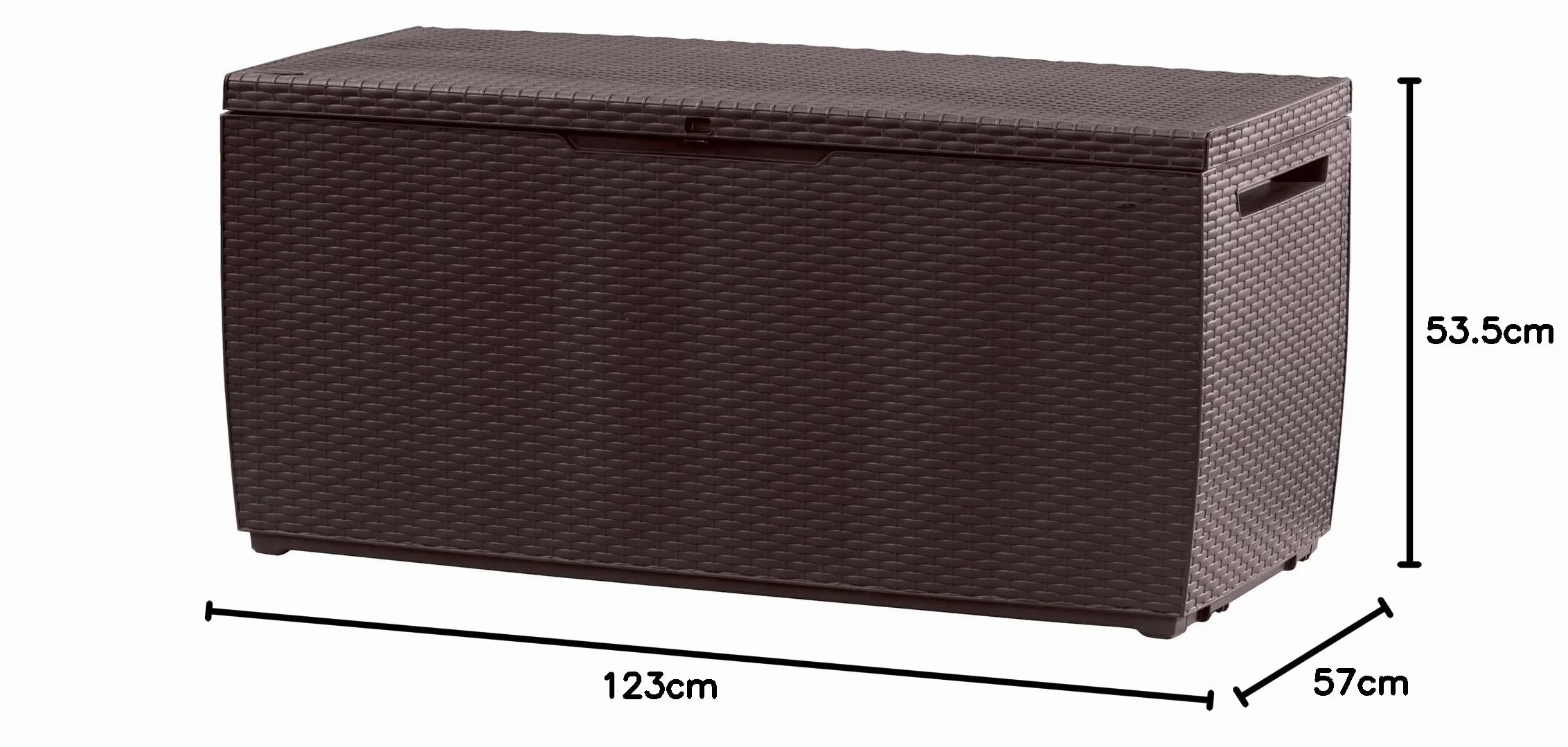 Keter S14647140 Baule Capri Marrone 305 Litri in Resina Cm 123 X 53.5 X 57 H