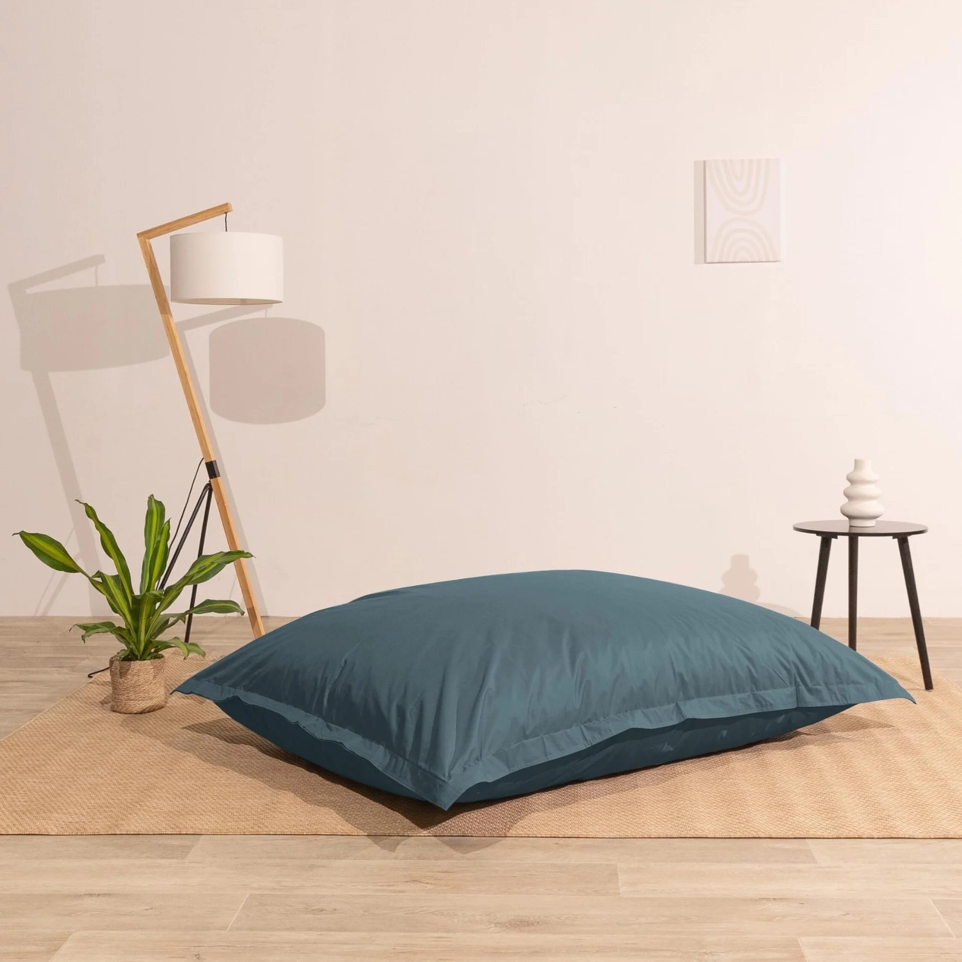 Pouf da Esterno Giardino Impermeabile Anti-UV 180x140 cm Grigio Scuro