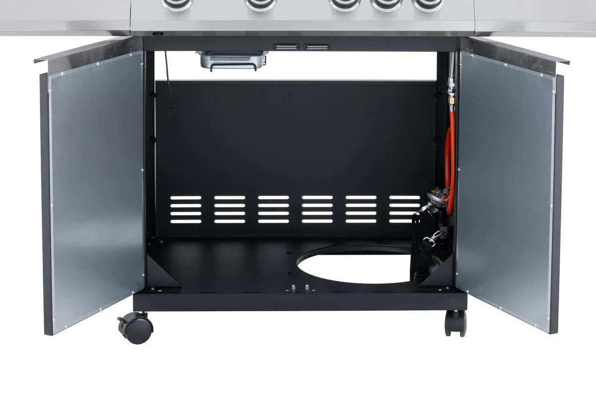 Tarrington House Barbecue a Gas Paxton 4 Bruciatori + Fornello Acciaio Inox Nero Opaco