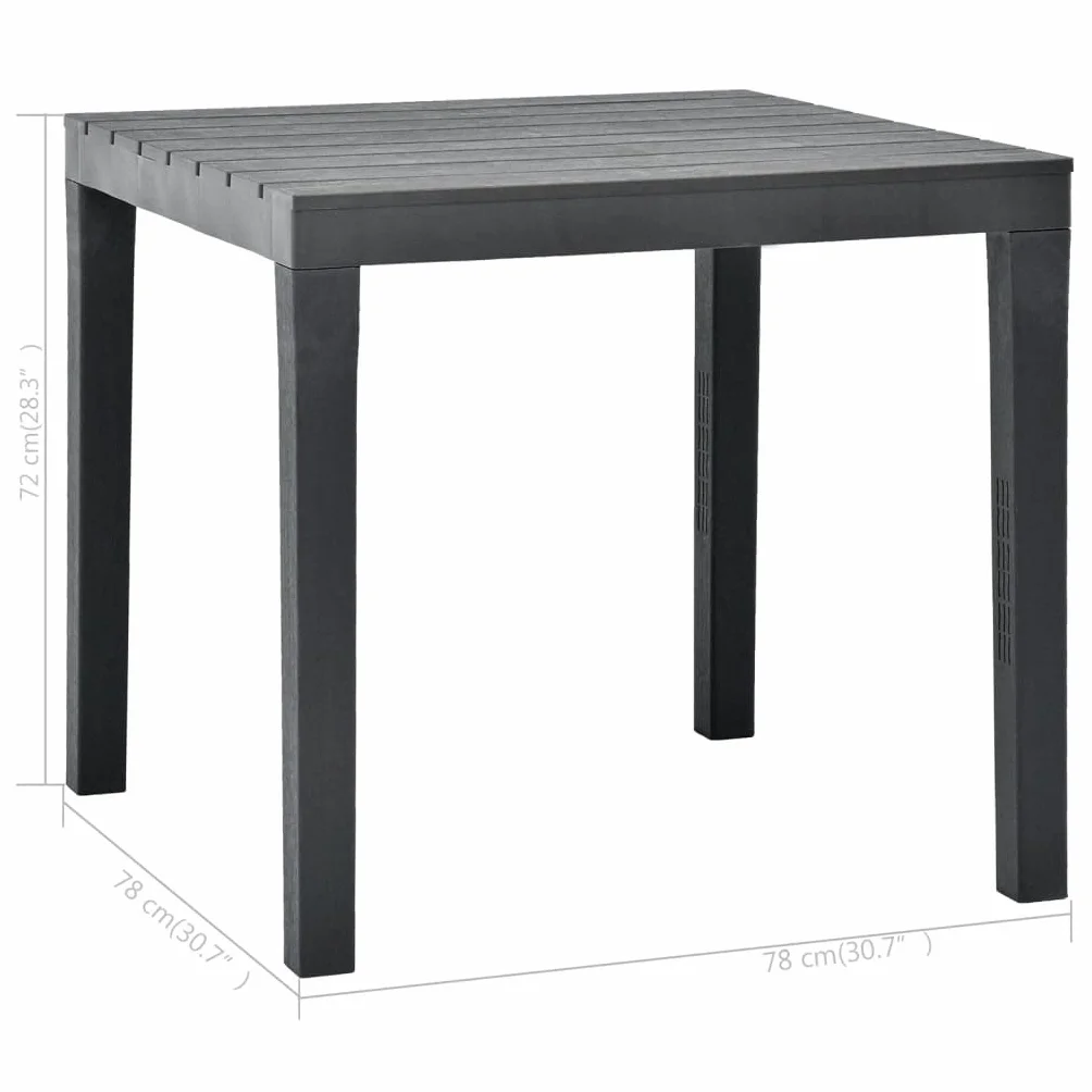 Tavolo ANTRACITE BALI 78x78x72
