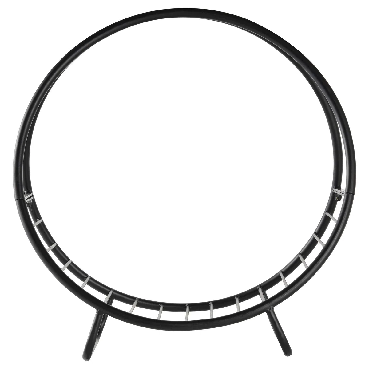 Outsunny Portalegna in Metallo per Camino, Porta Legna a Cesto, 45x29.5x47cm, Nero