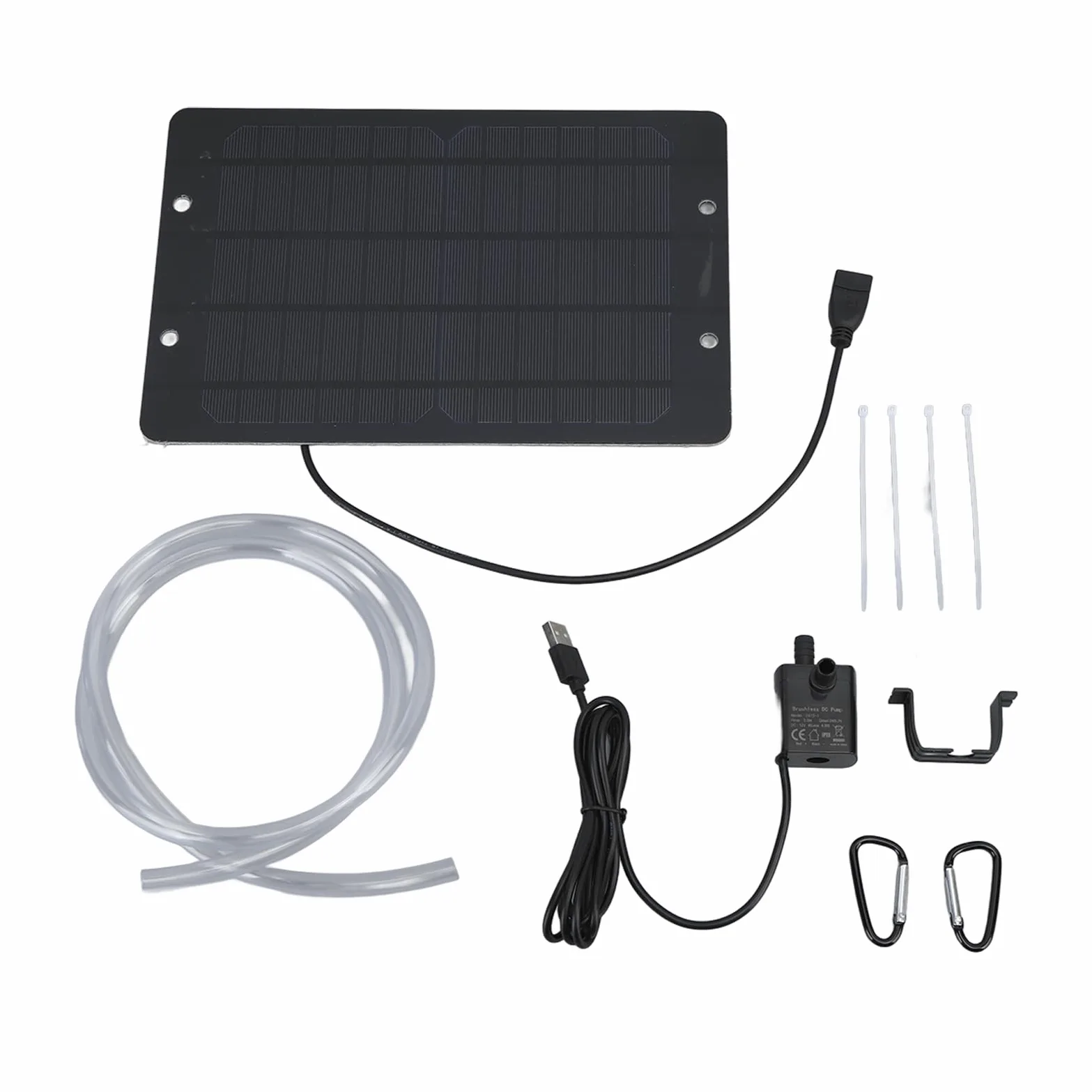 Buachois Pompa Solare per Laghetto,USB 6V 10W Kit Pannello Solare Per Vaschetta Per Uccelli,Set di Pompe Per Fontana Solare Per Laghetto All'aperto,Giardino con Patio E ACQ