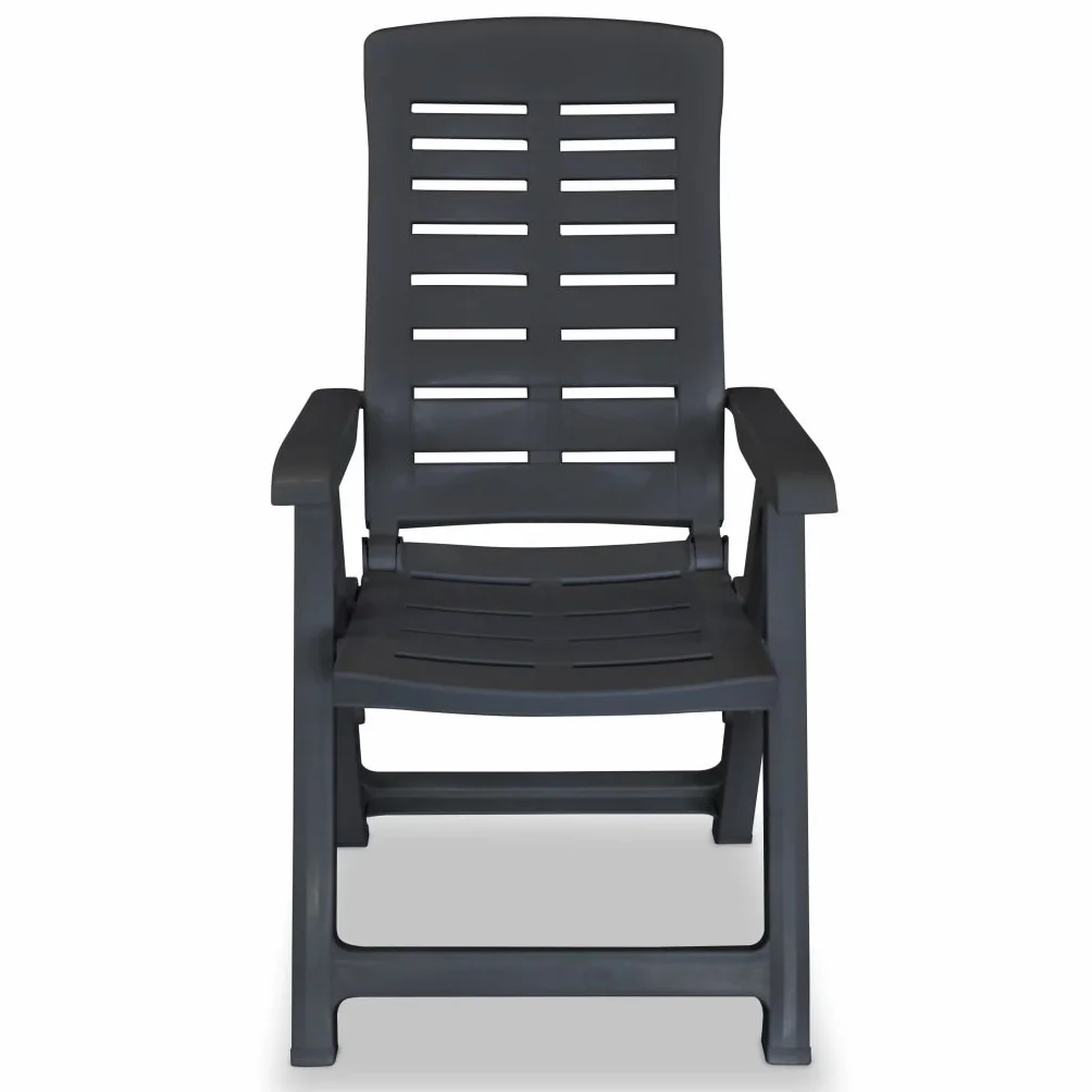 Ipae-Progarden Yuma Multi-Posizione Pieghevole poltrone, Antracite, 60 x 61 x 109 cm