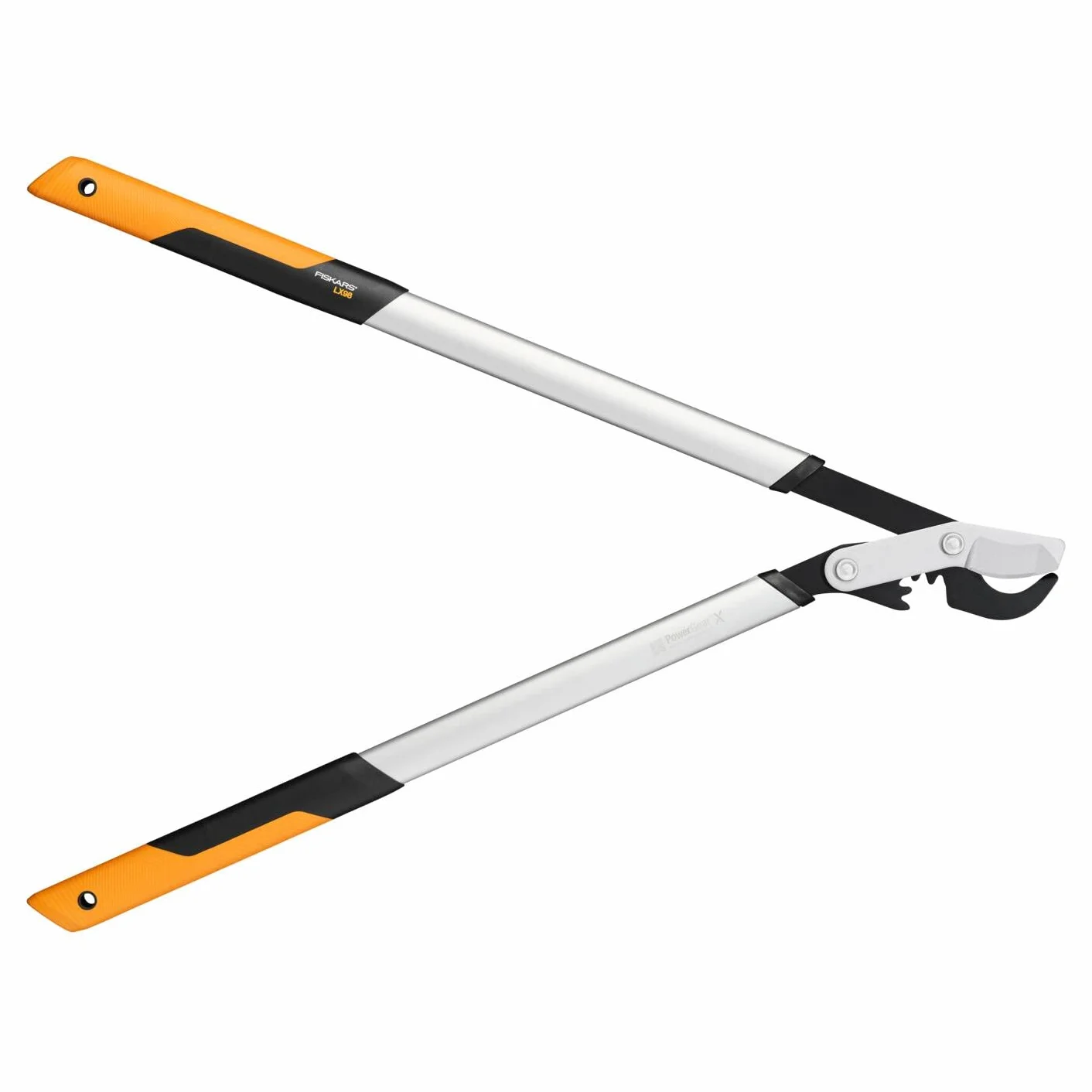 Fiskars PowerGear X Troncarami Bypass, 5 cm Ø di taglio, 80 cm, Acciaio antiaderente, Nero/Arancione