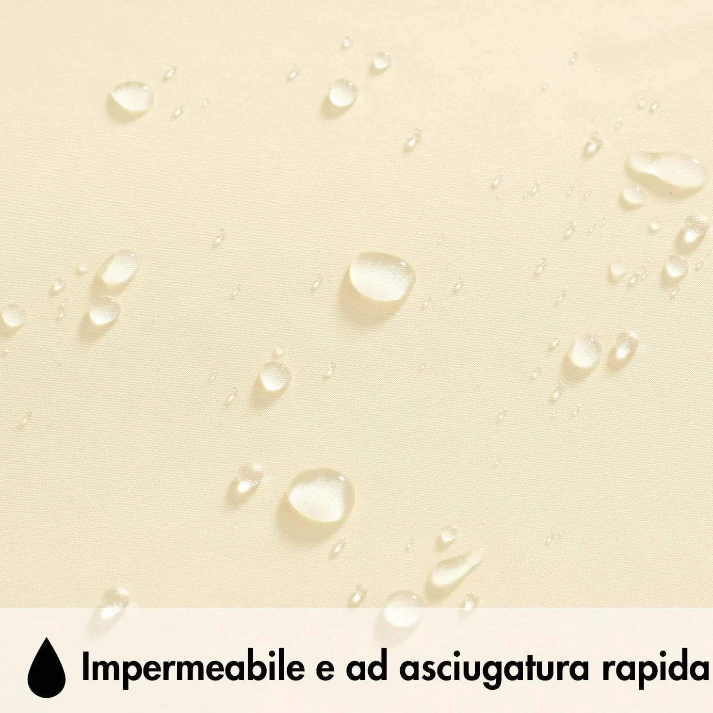 MIULEE Tende per Esterni Impermeabile con Occhielli 2 Pannelli, Tende da Esterno in Voile Semi-Trasparenti per Giardino, Balcone e Gazebo, Beige 140×240cm