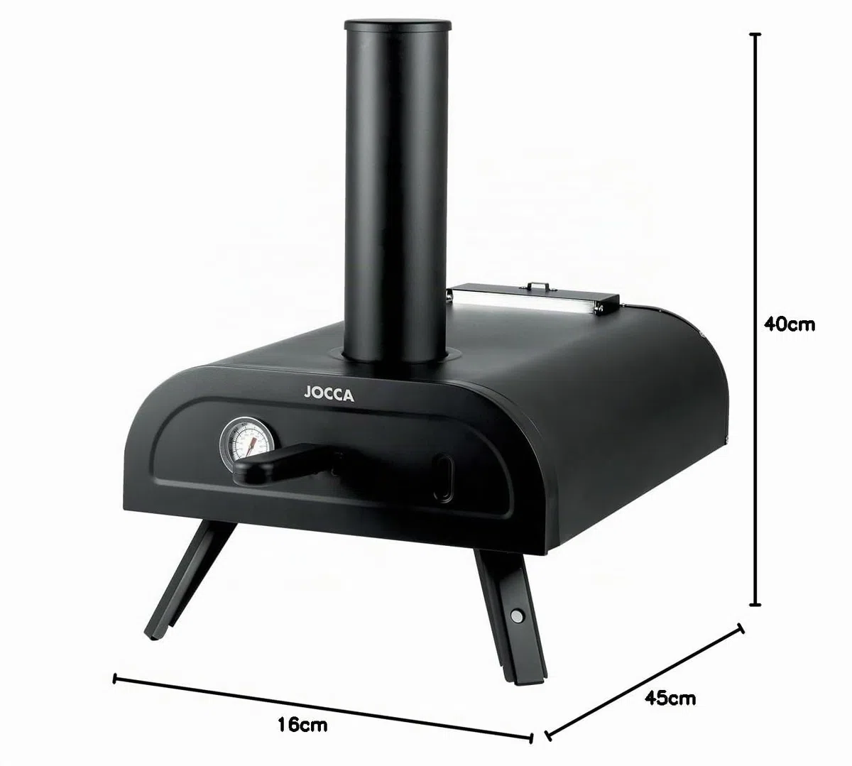 Jocca Stufa a pellet 450°C forno a pellet portatile pizza 33 cm