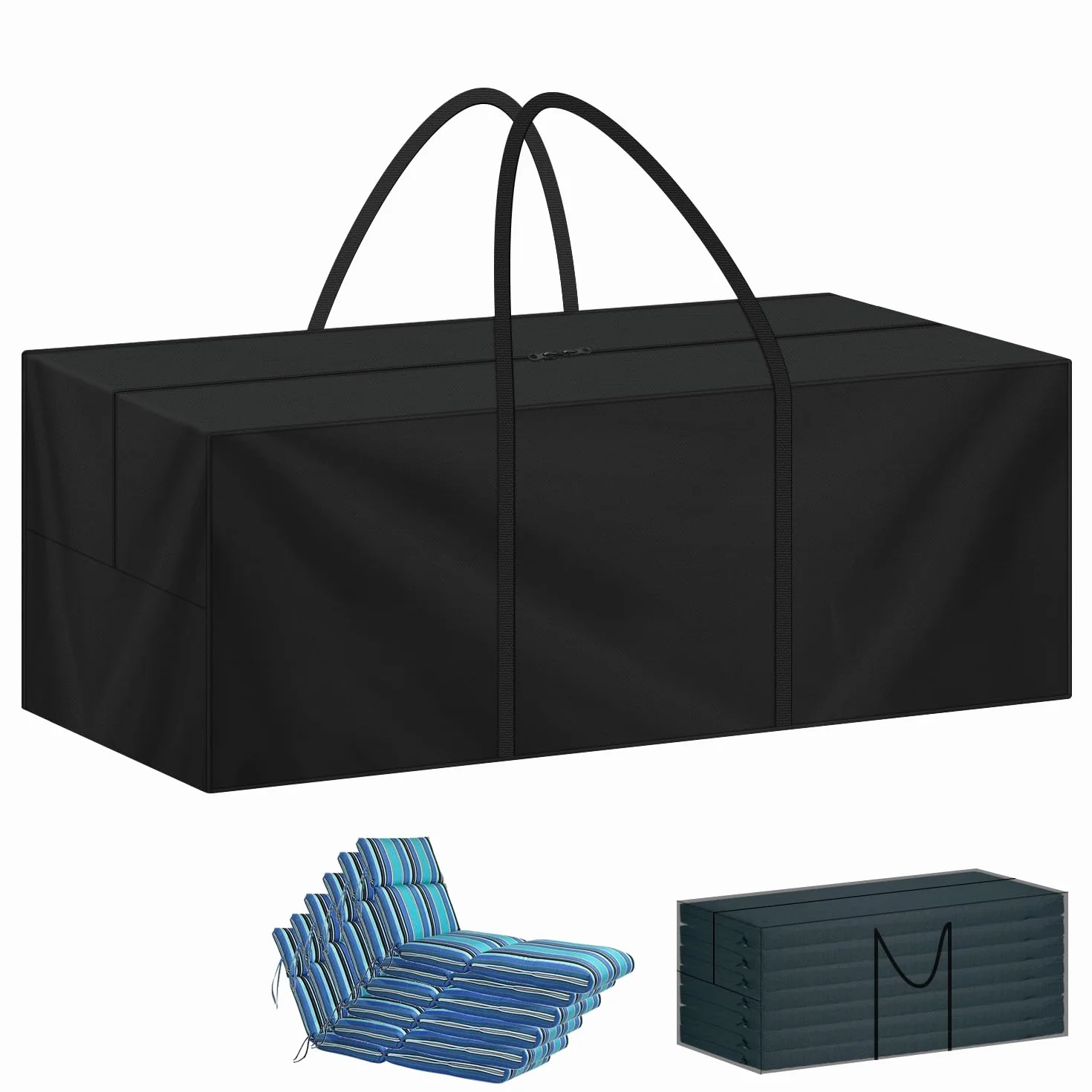 LAMUNI Borsa per Cuscini da Giardino, 170x60x75cm
