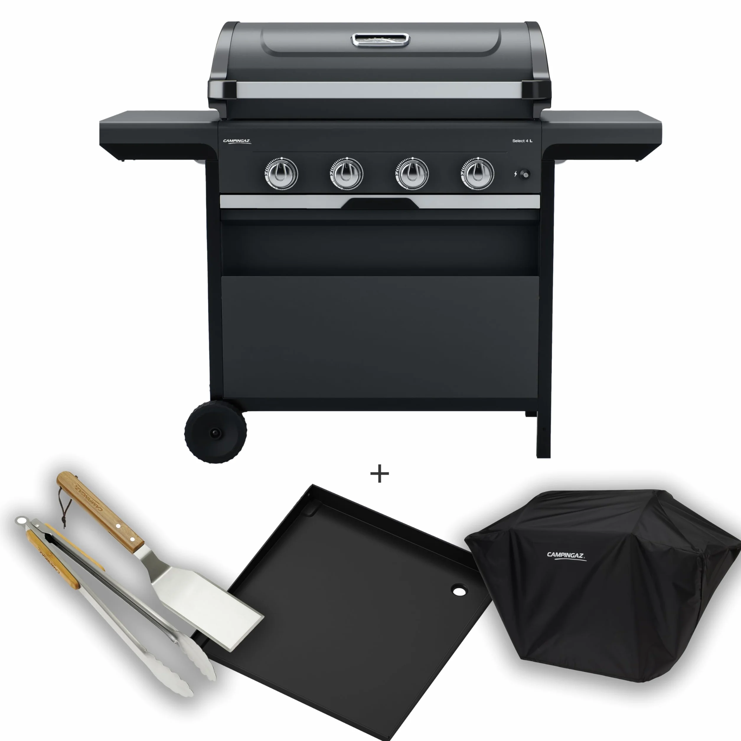 Campingaz 4 Series Select L Barbecue gas Set 4 bruciatori acciaio inox 12 kW con piastra extra