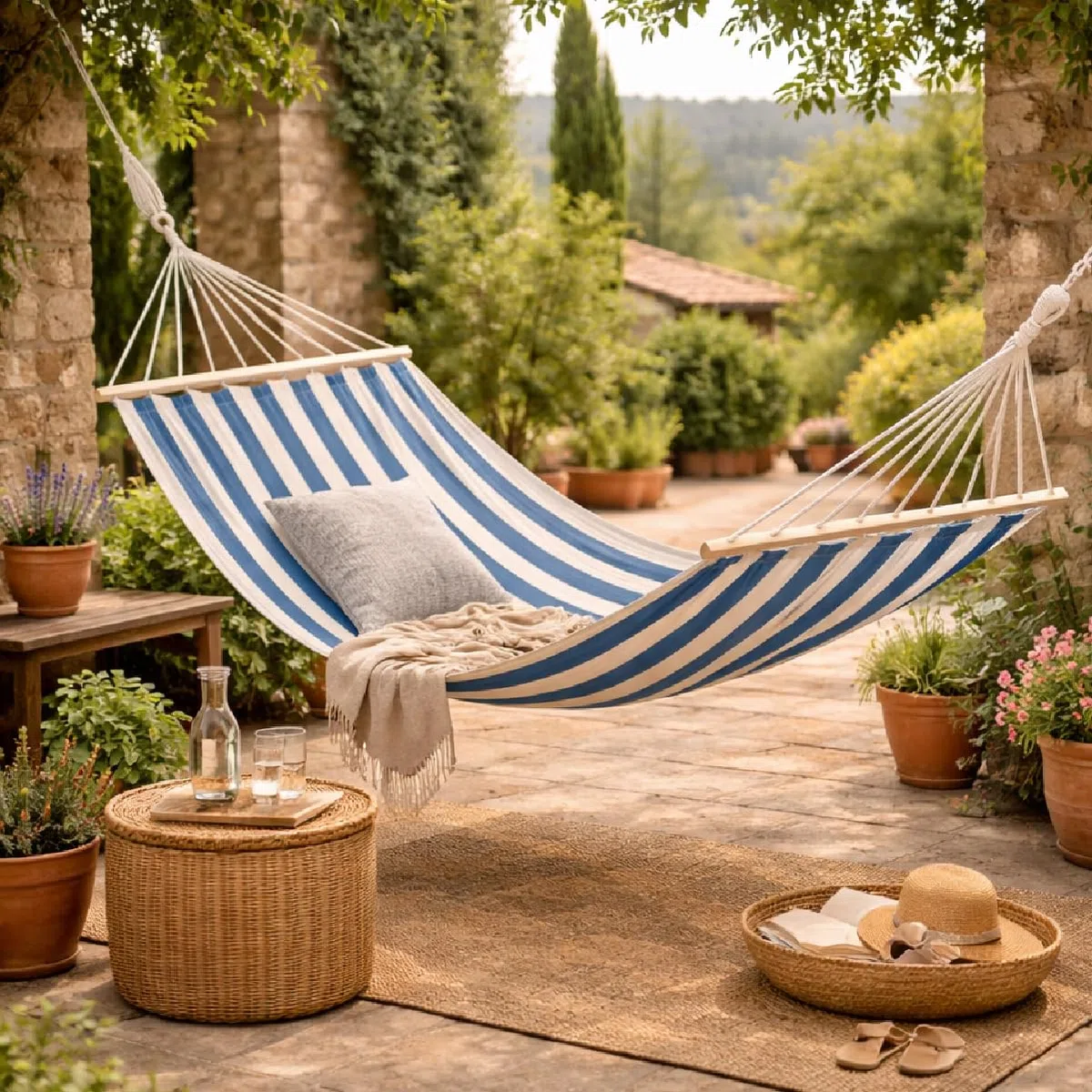 Linxor - Telo per amaca 2 persone 150 x 270 cm con sistema di fissaggio - Diversi colori disponibili