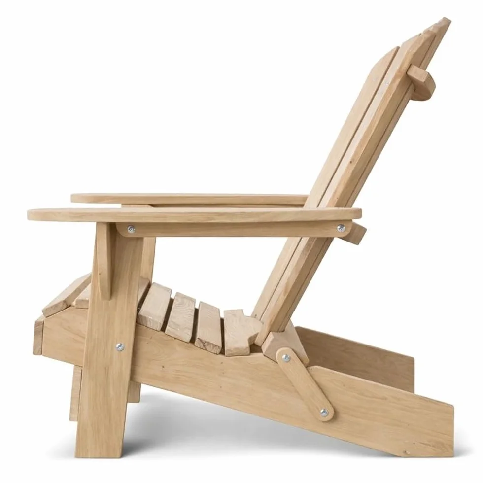 Original Dream-Chairs since 2007 Adirondack Chair Comfort pieghevole in legno massello di rovere come kit sedia da giardino pieghevole resistente alle intemperie per rilassarsi all'aperto carico