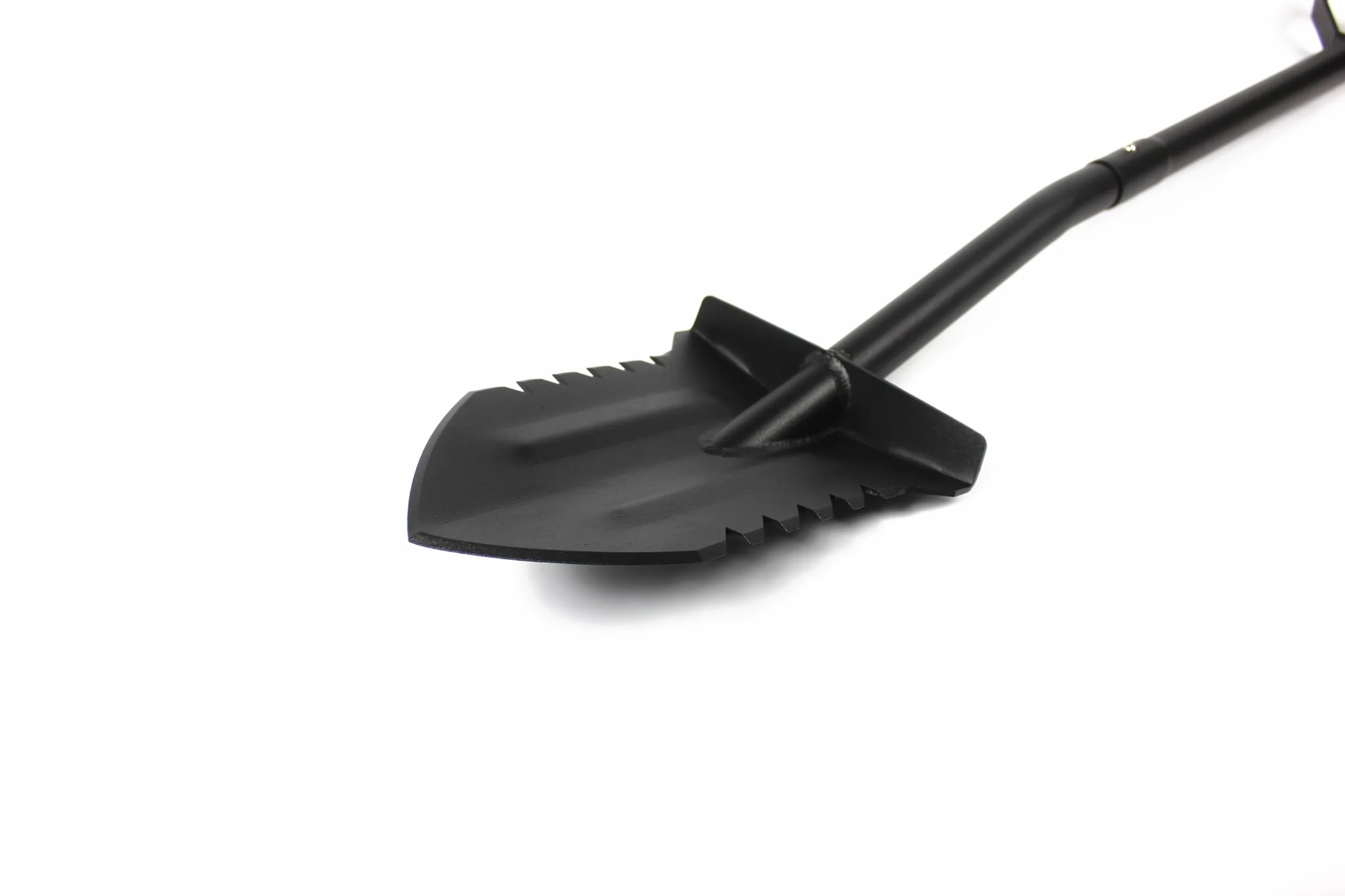 Pala da Scavo PA-3 in Acciaio Temperato Nero 2 Pezzi Facile Trasporto Robusta Ottima Qualità Vanga con Lama Taglio Terreno Duro per Metal Detector Giardinaggio Campeggio (93cm Montata)