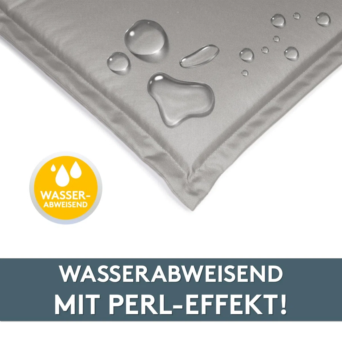LILENO HOME MIA Cuscini per sedia da giardino set da 2 pezzi con schienale alto grigio