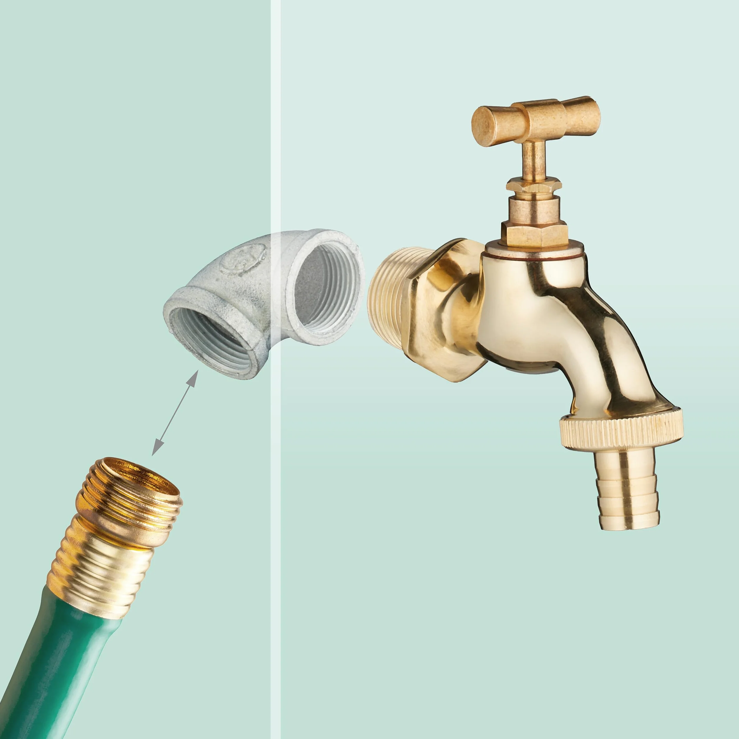 Relaxdays Fontana da Giardino in Stile Antico, Fontanella a Colonna con Rubinetto Acqua, HLP: 47x14x18,5 cm, Verde Scuro