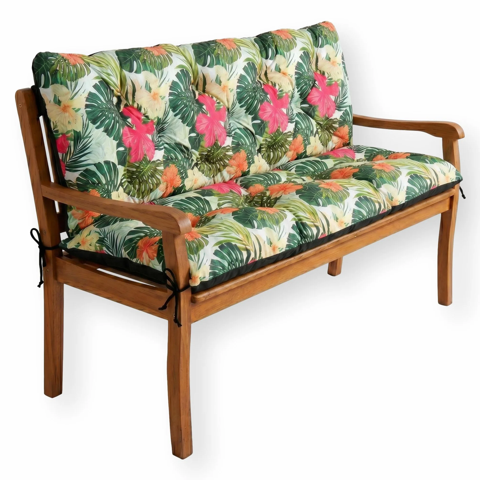 4L Textil Cuscini da Esterno Cuscino per Panca da Esterno Cuscino per panchina da Giardino Cuscini Dondolo 3 posti Cuscini per pallet (100x50x50 cm, Verdi Tropicale)