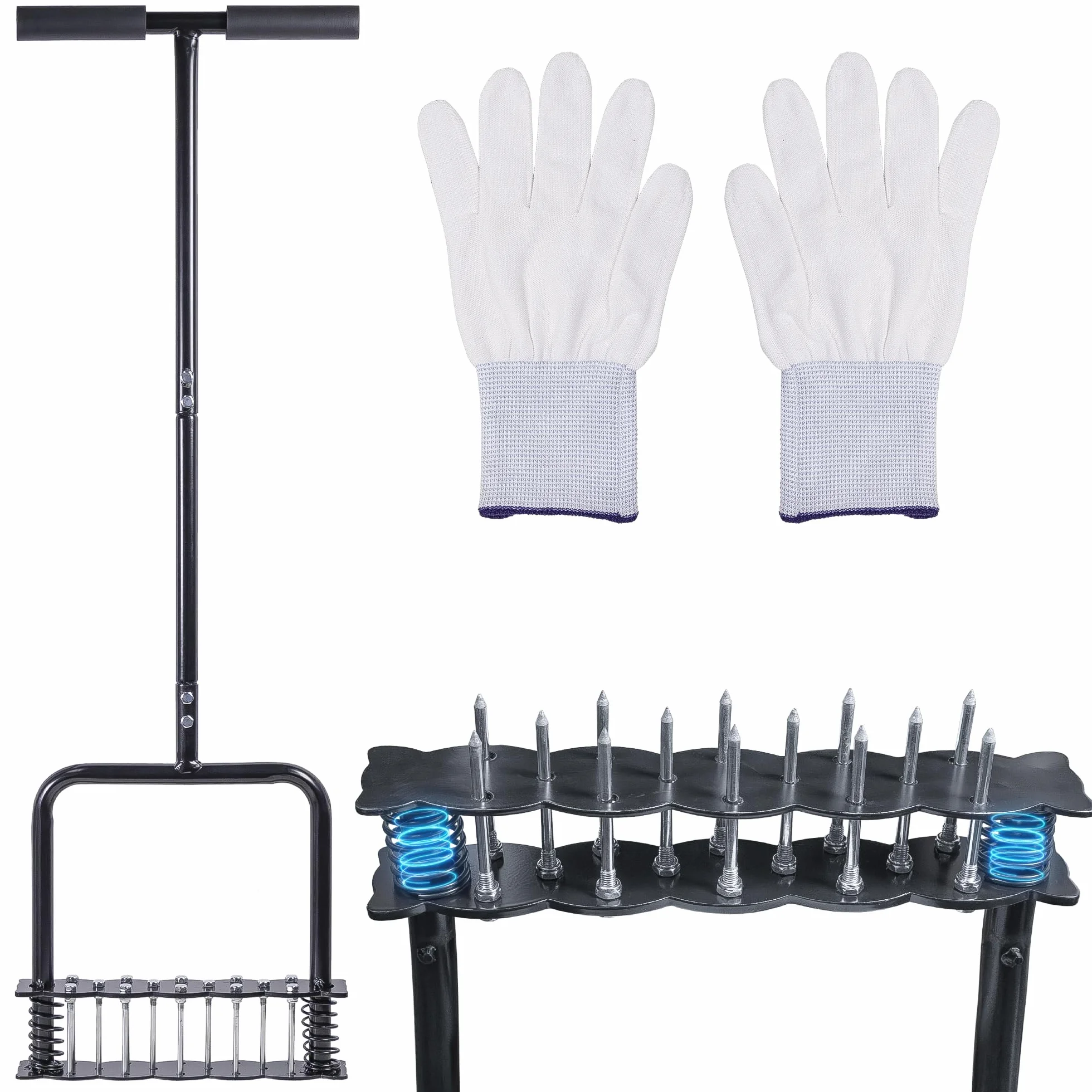 Deecam Aeratore per Prato, Allentamento Terreno, Ventilazione Prato, Attrezzi Giardino