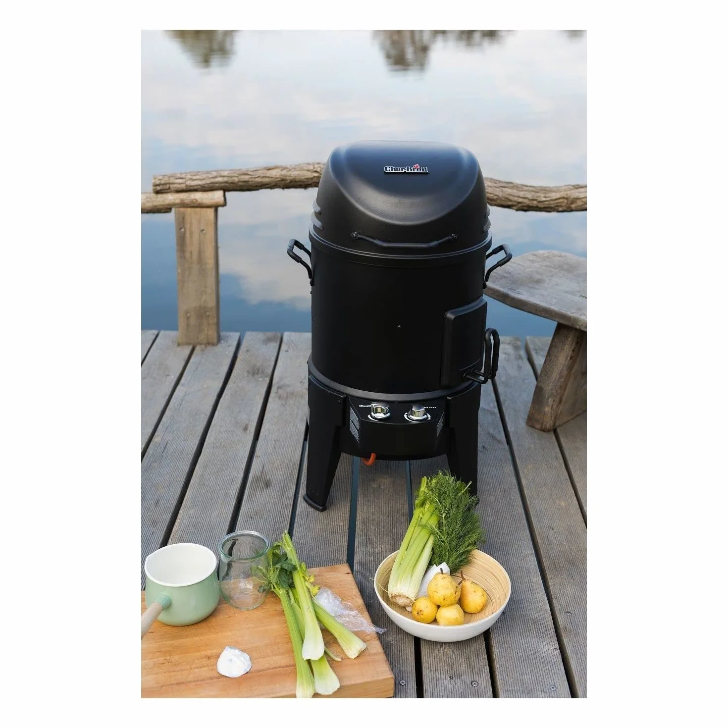 Char-Broil Big-Easy Smoker, Roaster i Grill, Czarny