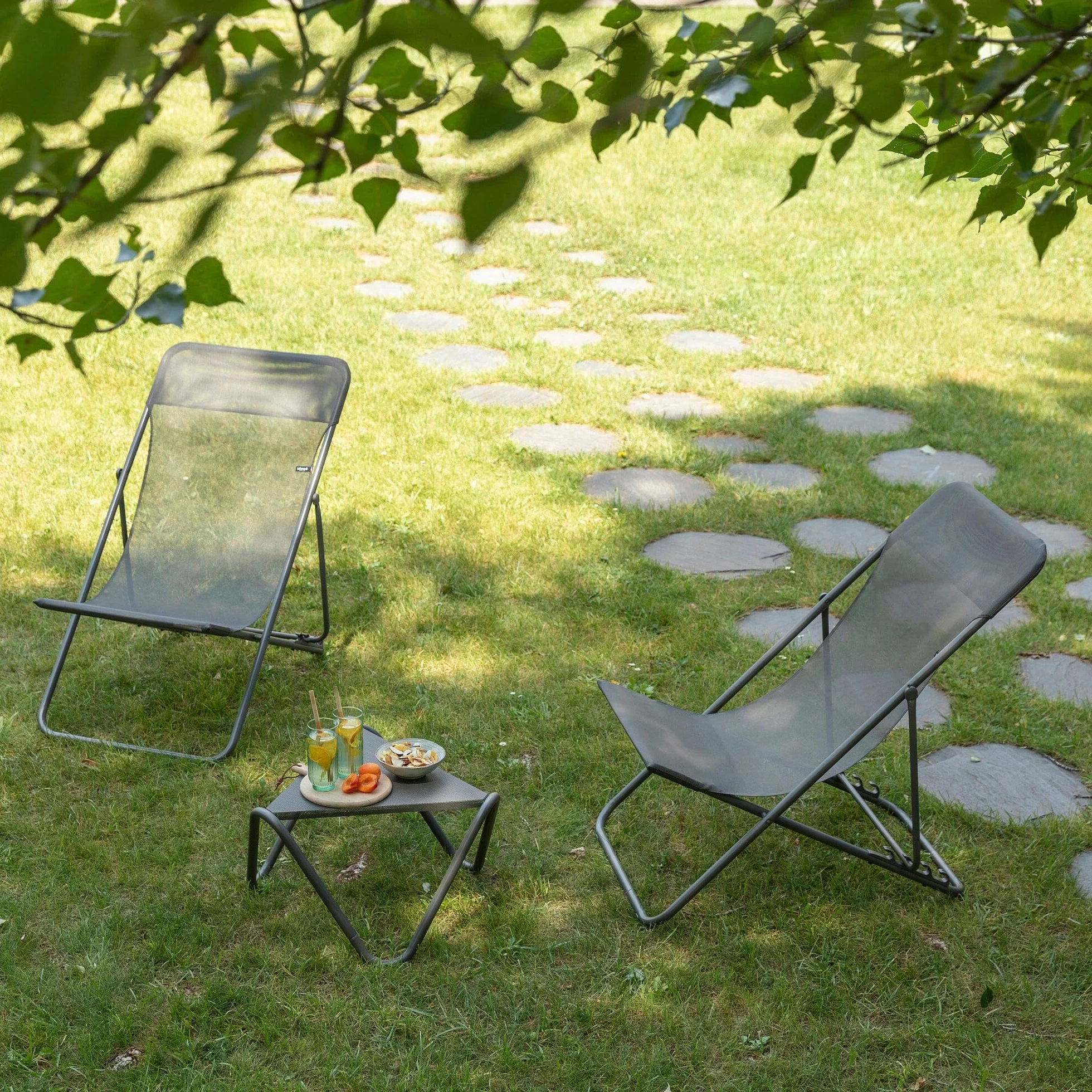 Lafuma Mobilier Maxi Lettino Grafite-Antracite Sedia regolabile leggera e stabile