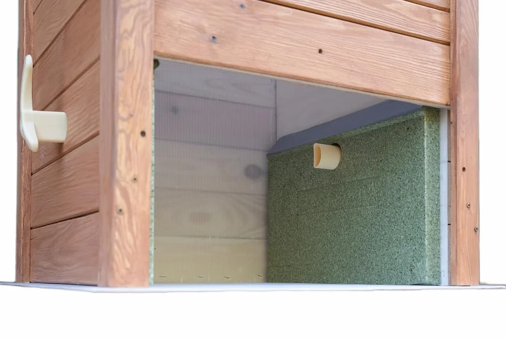 Compostiera da Giardino in Legno con Coperchio, Compostaggio facile senza Cattivi Odori e senza Rivoltamento Compost, con Sistema Anti Insetti e Dispositivo d’Aerazione, con Piano, da 340lt