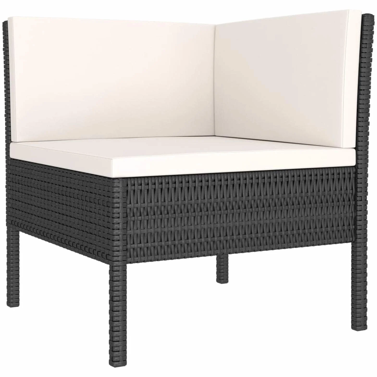 6pz Set Divano Giardino per Esterno, Divano da Esterno, Salotto da Giardino, Divano Rattan, Divani da Giardino, Set Salotto da Esterno con Cuscini in Polyrattan Nero