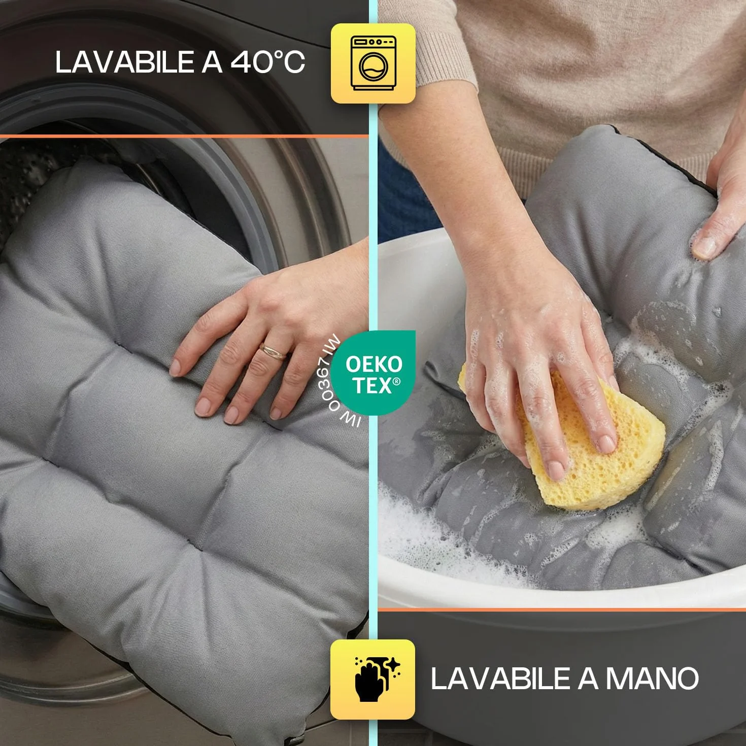 SuperKissen24. Set di 4 Cuscini per Sedie - Cuscino 45x45 cm da Esterno ed Interno Comoda Seduta Impermeabile per Mobili e Arredamento da Giardino, per Pavimento - Exotic