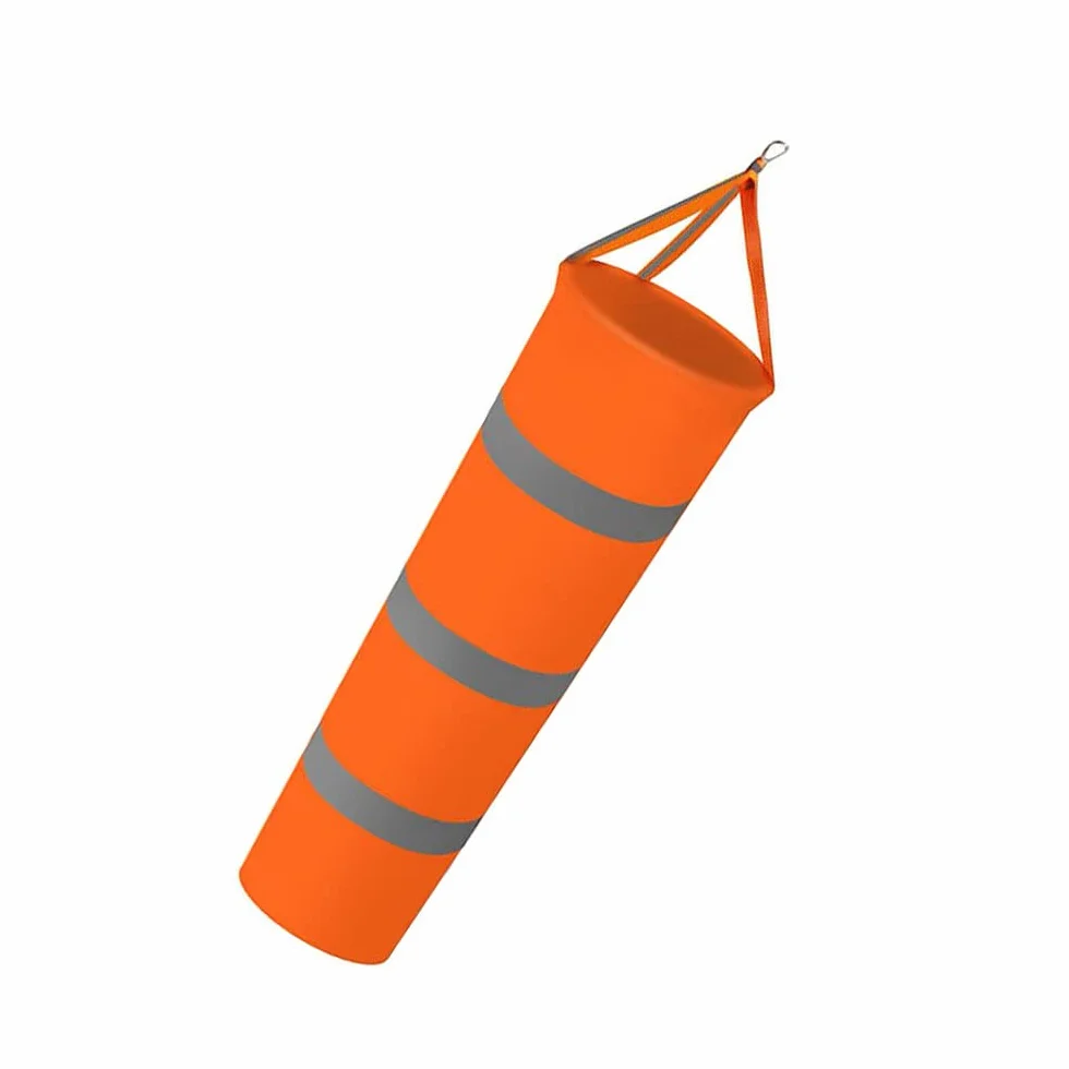 2 calzini per misurare il vento, resistenti alle intemperie, per esterni, colore arancione, per aeroporto, giardino, patio, prato, 150 cm