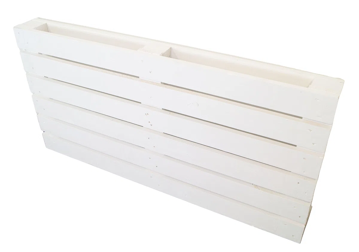 Pallet in legno bianco shabby chic 120 x 60 x 12,5 cm – Pallet monouso di ricambio Upcycling Table (1 pezzo)
