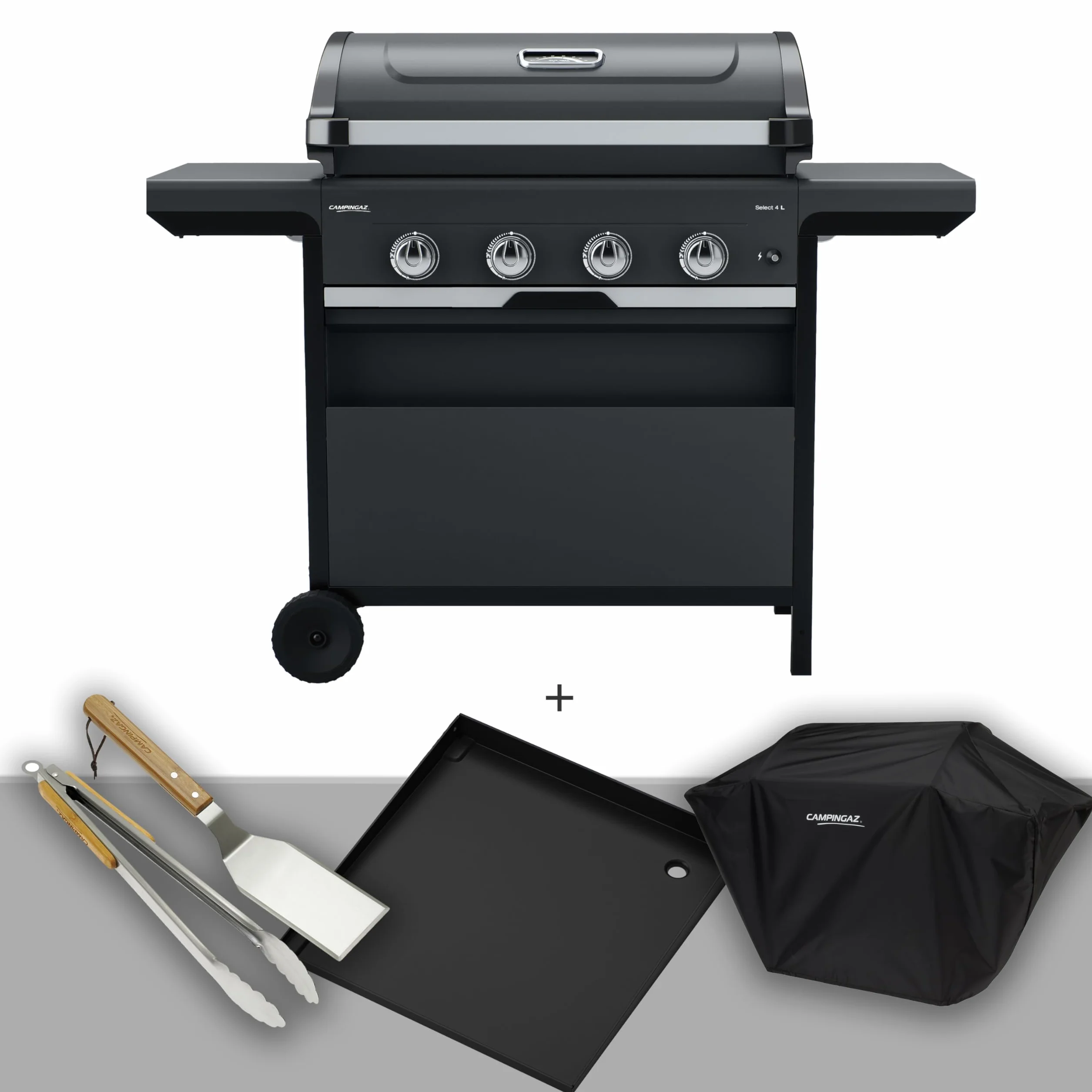 Campingaz 4 Series Select L Barbecue gas Set 4 bruciatori acciaio inox 12 kW con piastra extra