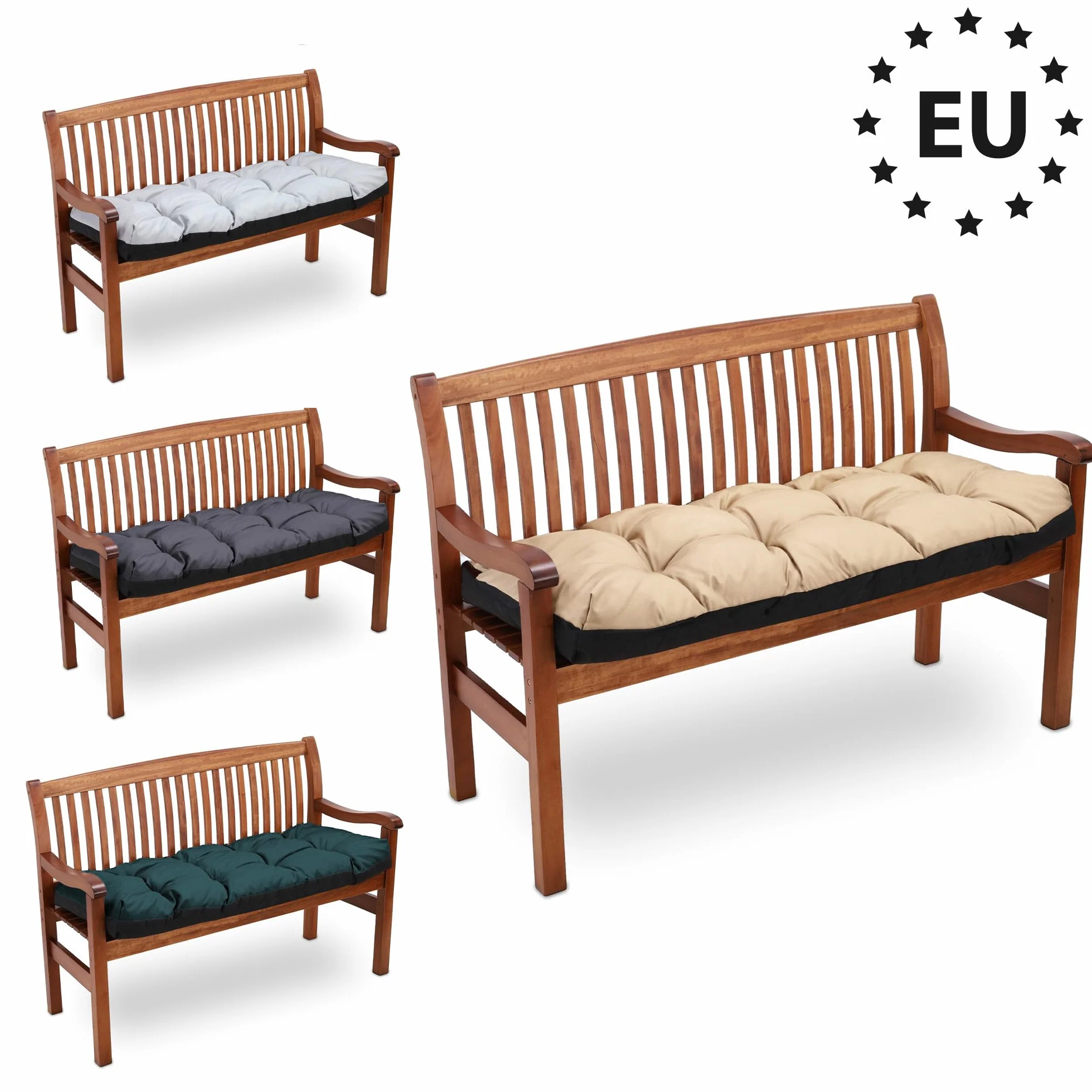 Amazinggirl Cuscino per Panca da Esterno 180x50 cm per Panchina Dondolo & Giardino - Cuscino Panca Cuscini per Panche Seduta Imbottito Comodo Morbido da Interno ed Esterno Beige