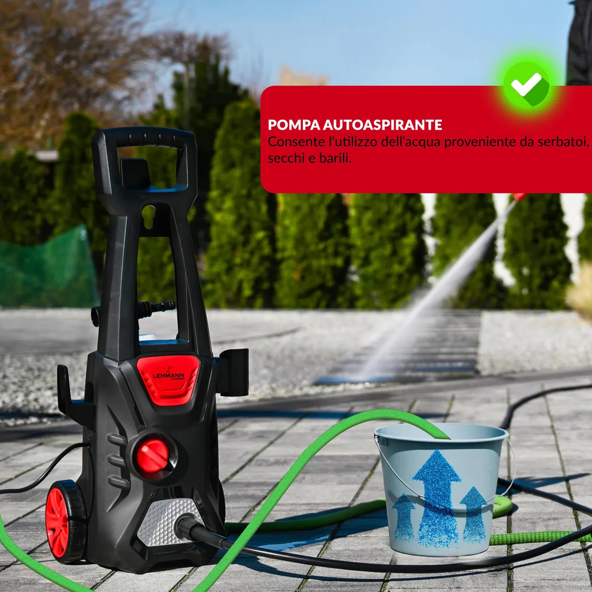 LEHMANN Jukon Idropulitrice Alta Pressione 1600 W 200 bar 480 l/h 5 m